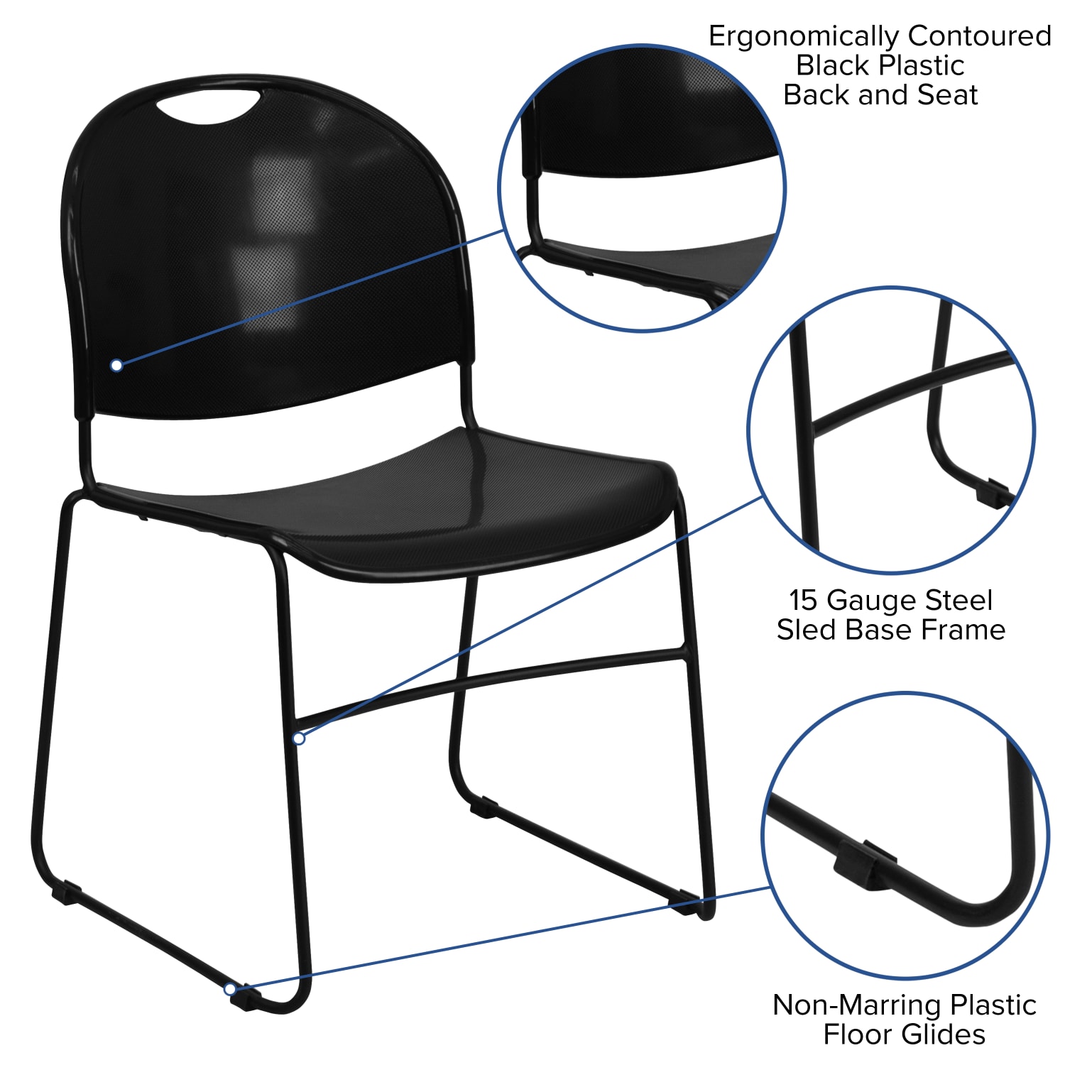 Flash Furniture HERCULES Plastic UltraCompact Stack Chair Black PopularChairscom Flash Furniture HERCULES Plastic Ultra Compact Stack Chair Black PopularChairscom