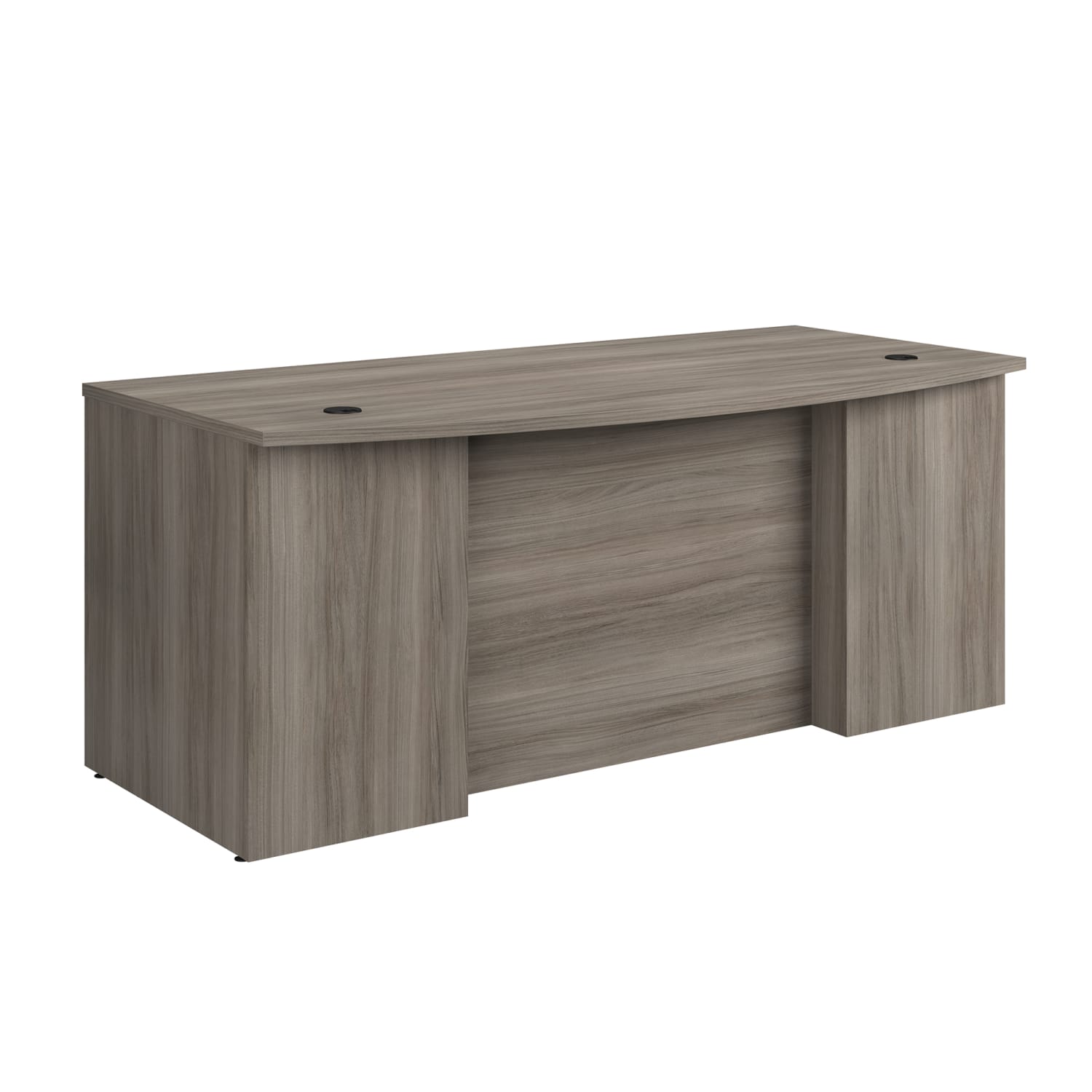 Sauder Affirm 72inW Commercial Bow-Front Office Computer Desk, Hudson Elm - Image 5