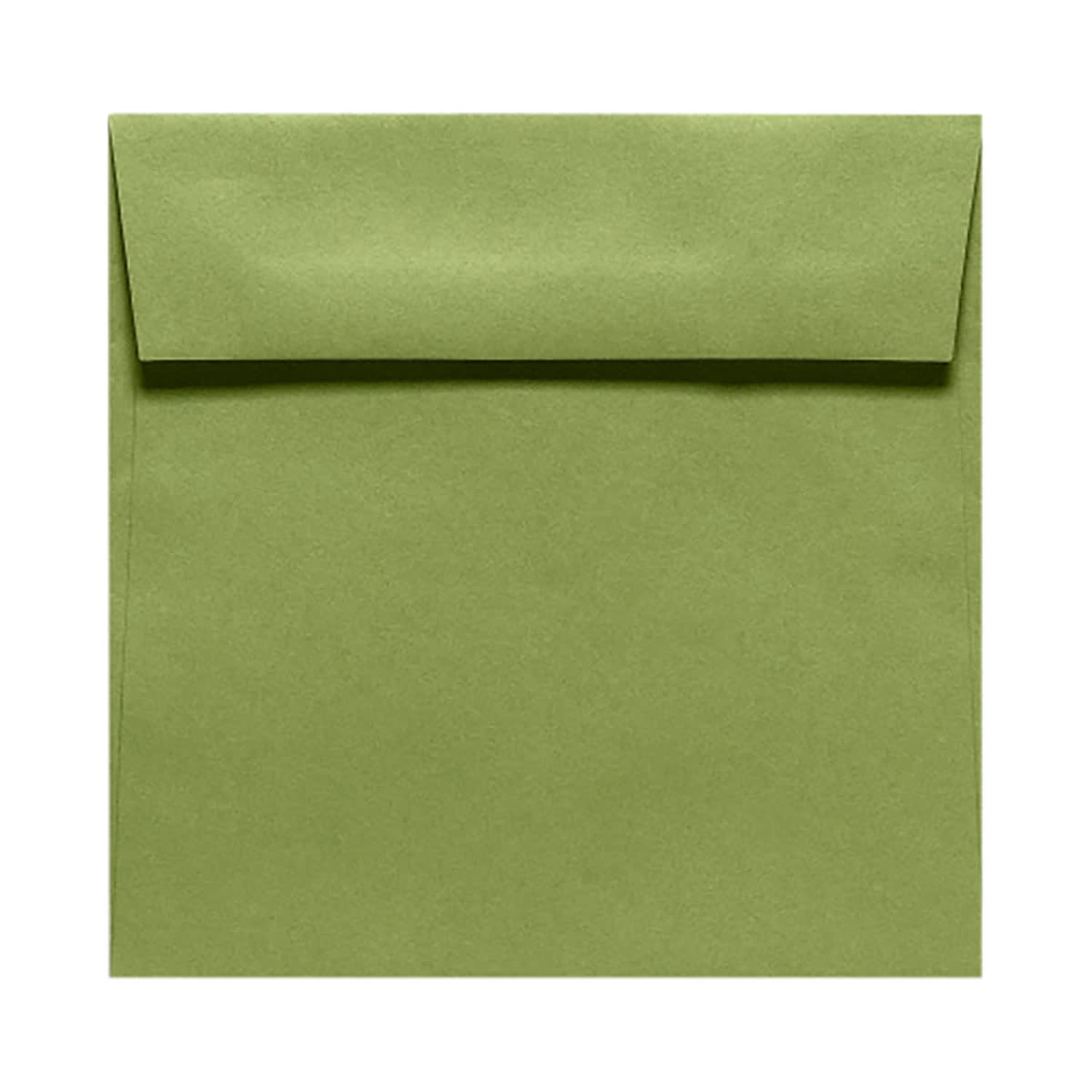 LUX Square Envelopes, 5 1/2in x 5 1/2in, Gummed Seal, Avocado Green, Pack Of 50