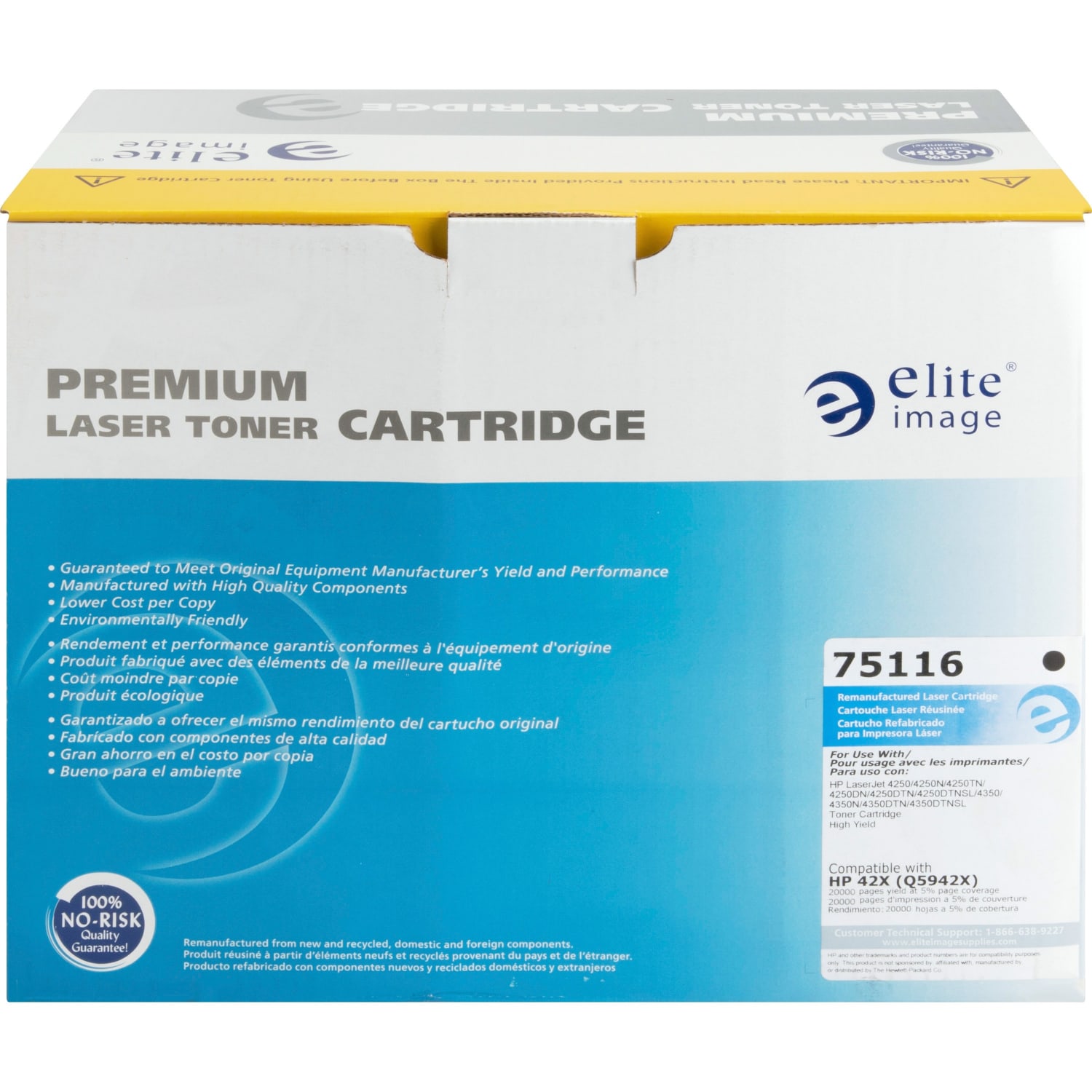 Elite Image Remanufactured Black High Yield Toner Cartridge Replacement For HP 42X, Q5942X, ELI75116 - Image 4