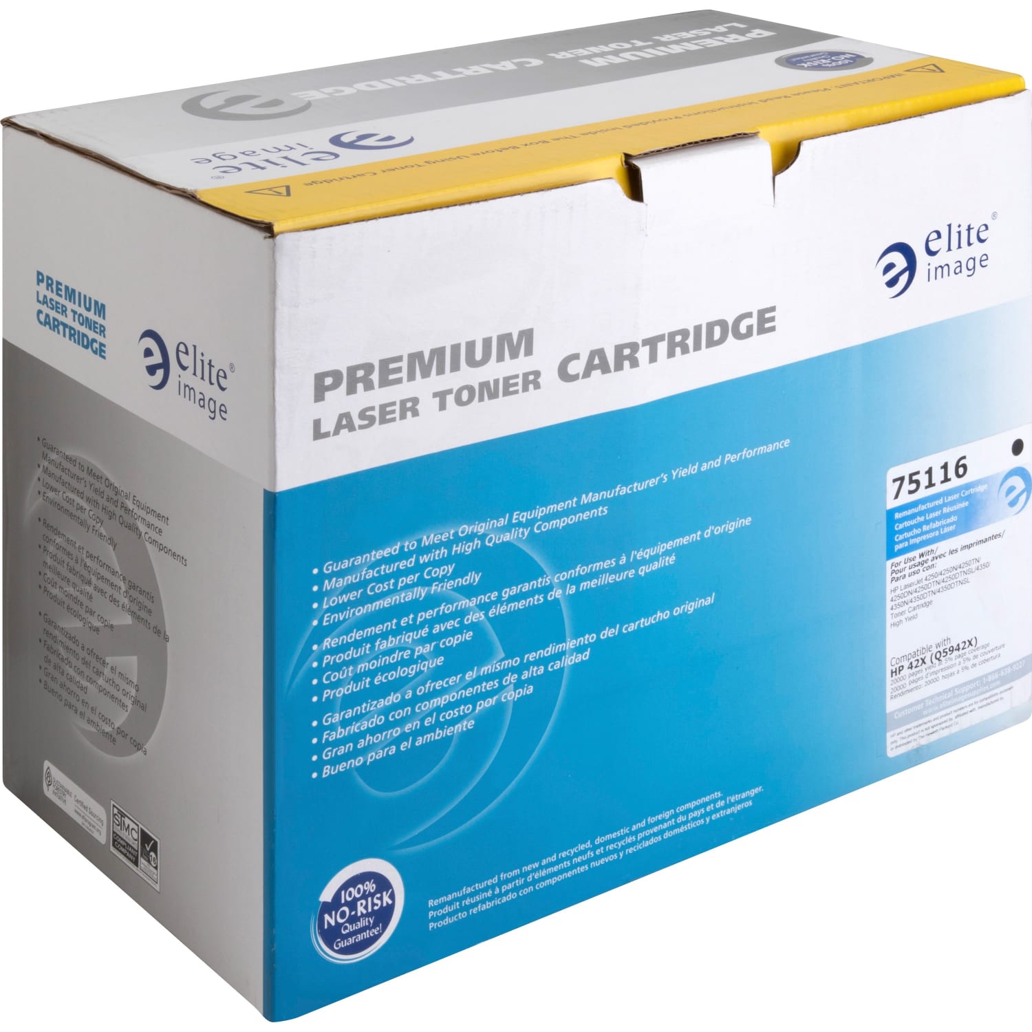 Elite Image Remanufactured Black High Yield Toner Cartridge Replacement For HP 42X, Q5942X, ELI75116 - Image 5