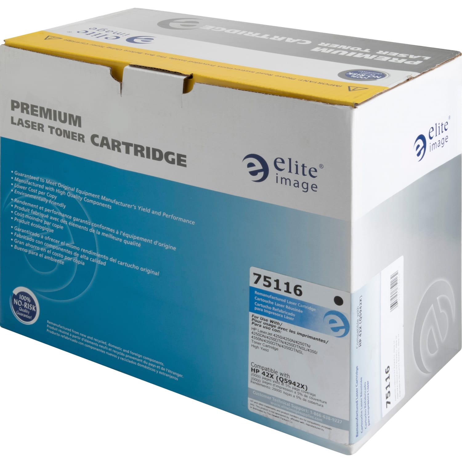 Elite Image Remanufactured Black High Yield Toner Cartridge Replacement For HP 42X, Q5942X, ELI75116 - Image 6