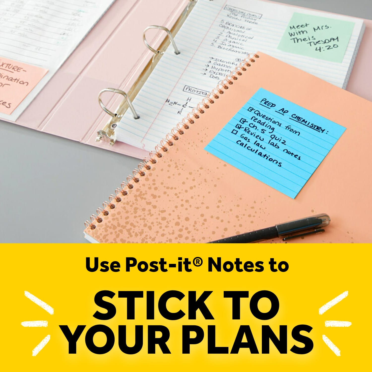Post-it Notes, 3 Pads, 1 7/8 in x 1 7/8 in, Clean Removal, School Supplies and Office Products, Sticky Notes  - 20513PK - Image 6