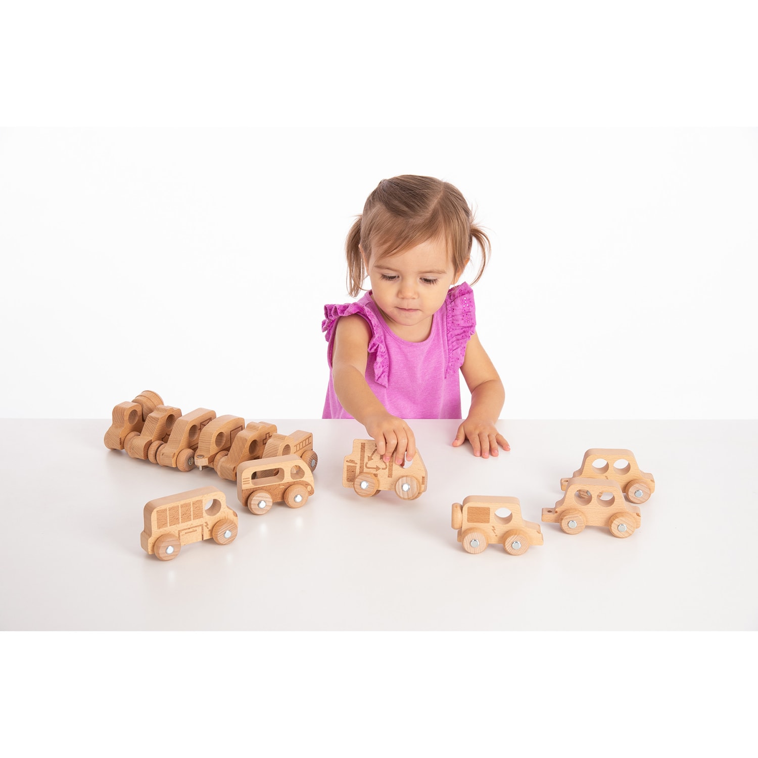 Tickit Natural Wooden Vehicles, Set Of 12 - Image 5