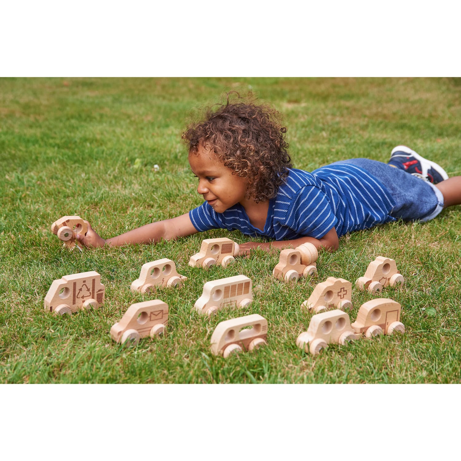 Tickit Natural Wooden Vehicles, Set Of 12 - Image 6