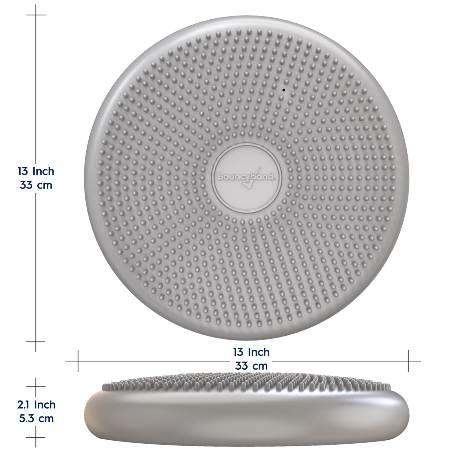 Bouncyband Big Wiggle Seat Sensory Cushion 13in Silver PopularChairscom