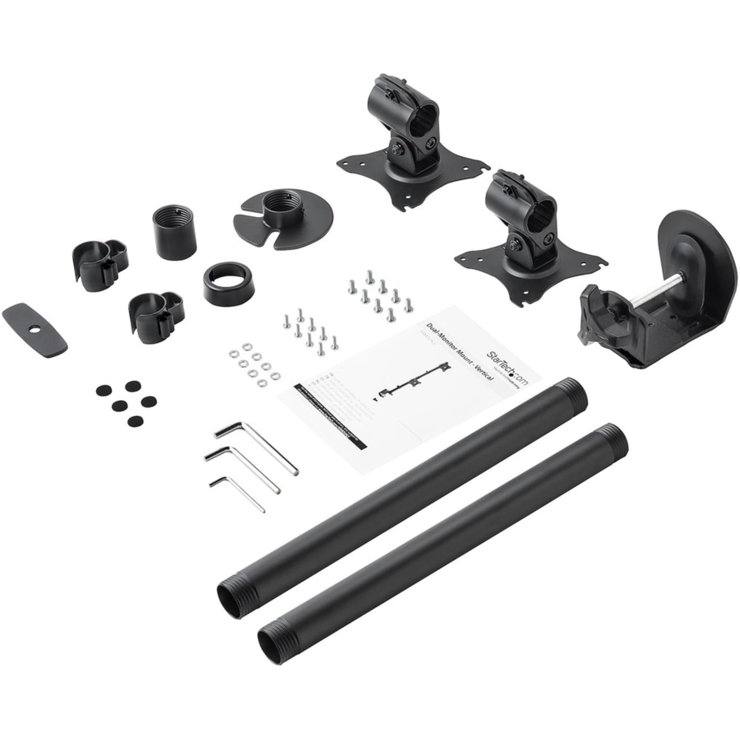StarTech.com Desk Mount Dual Monitor Mount - Vertical - Steel Dual Monitor Arm - For VESA Mount Monitors up to 27in - Adjustable (ARMDUALV) - Image 4
