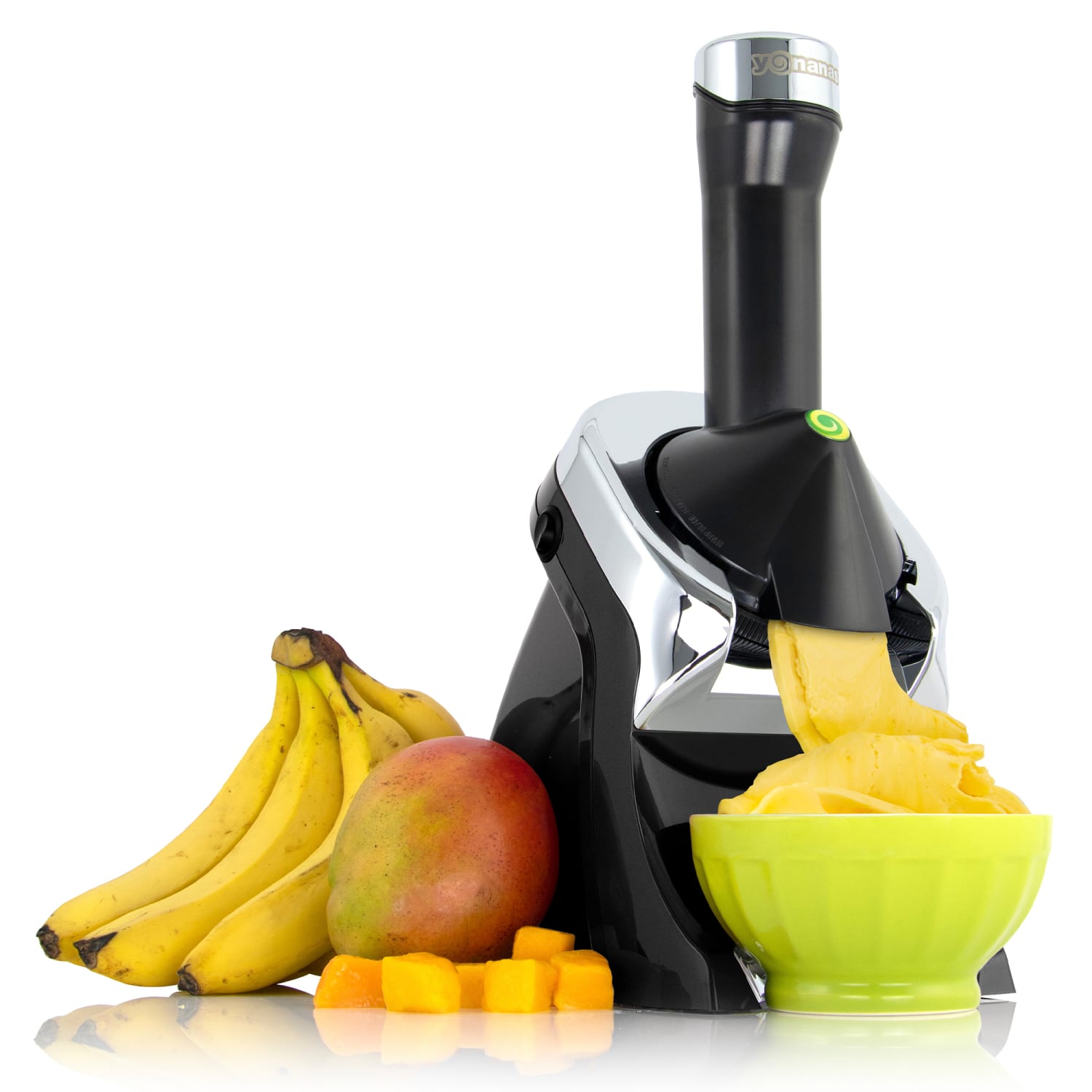 Edgecraft Yonanas Deluxe Non-Dairy Frozen Fruit Soft Serve Dessert Maker, 10-1/4in x 15-5/8in x 6-1/2in, Black - Image 3