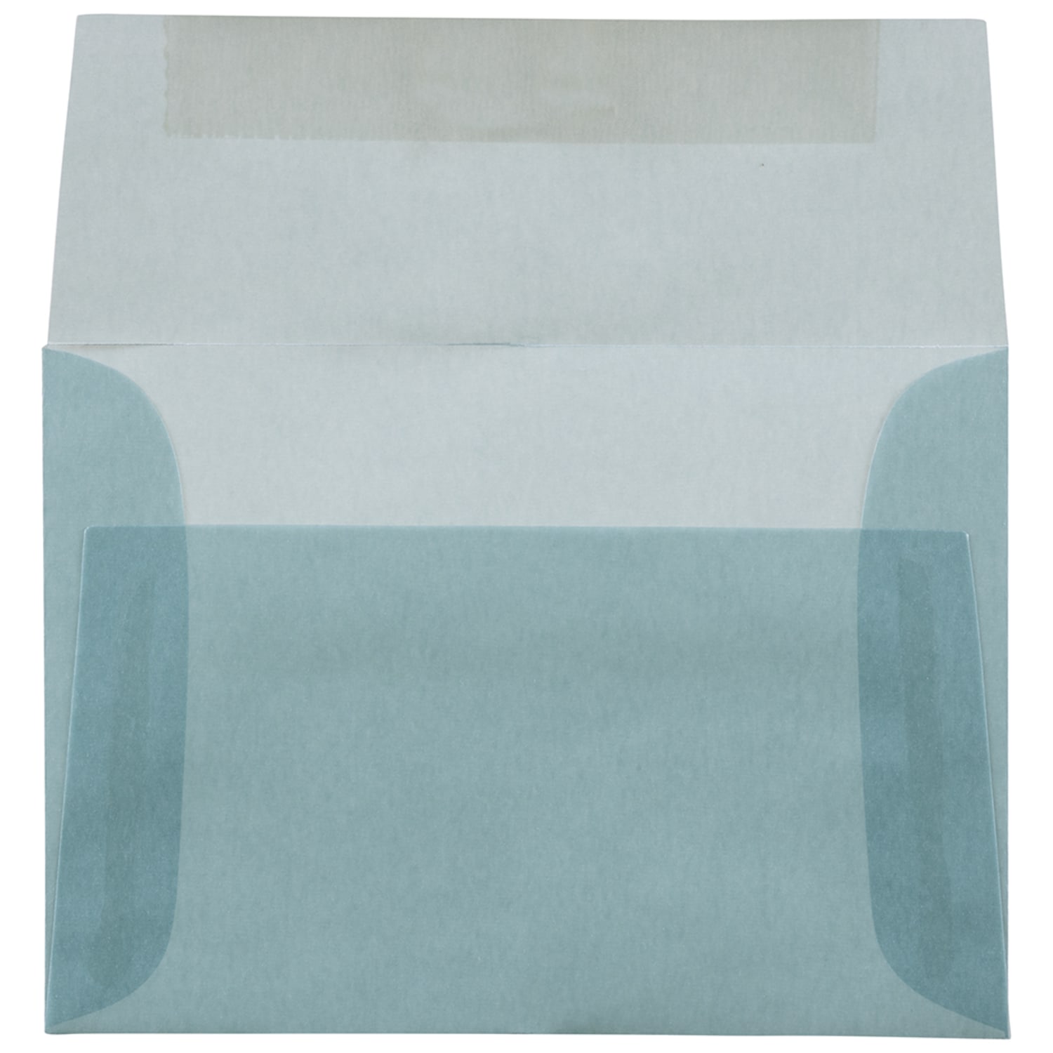 JAM Paper Translucent Envelopes, #4 Bar (A1), Gummed Seal, Ocean Blue, Pack Of 25 - Image 3