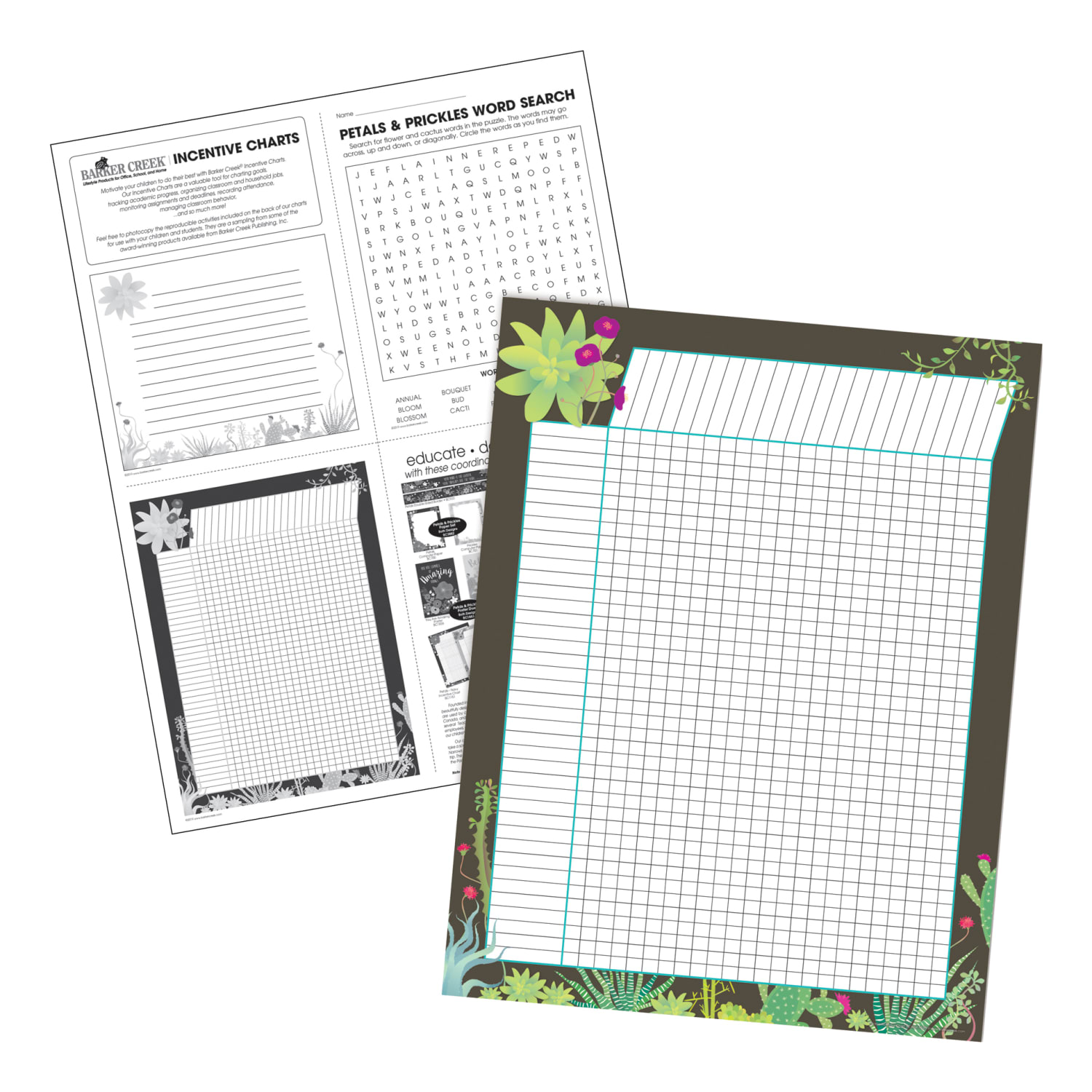 Barker Creek Incentive Charts, 22in x 17in, Chocolate Prickles, Pack Of 4 Charts - Image 4