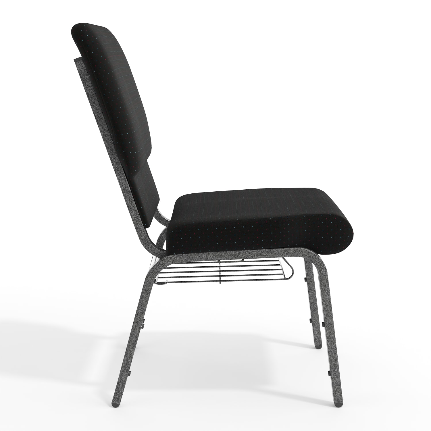 Flash Furniture HERCULES Church Chair With Book Rack Black PatternSilver Vein PopularChairscom