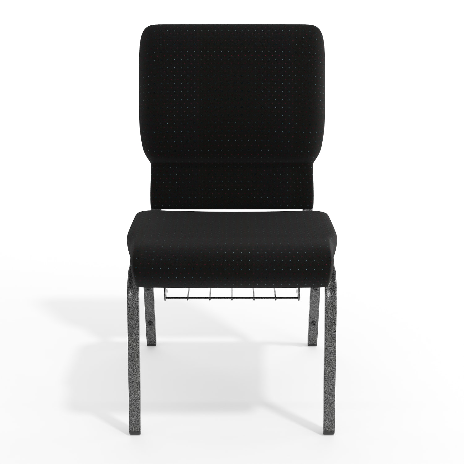 Flash Furniture HERCULES Church Chair With Book Rack Black PatternSilver Vein PopularChairscom