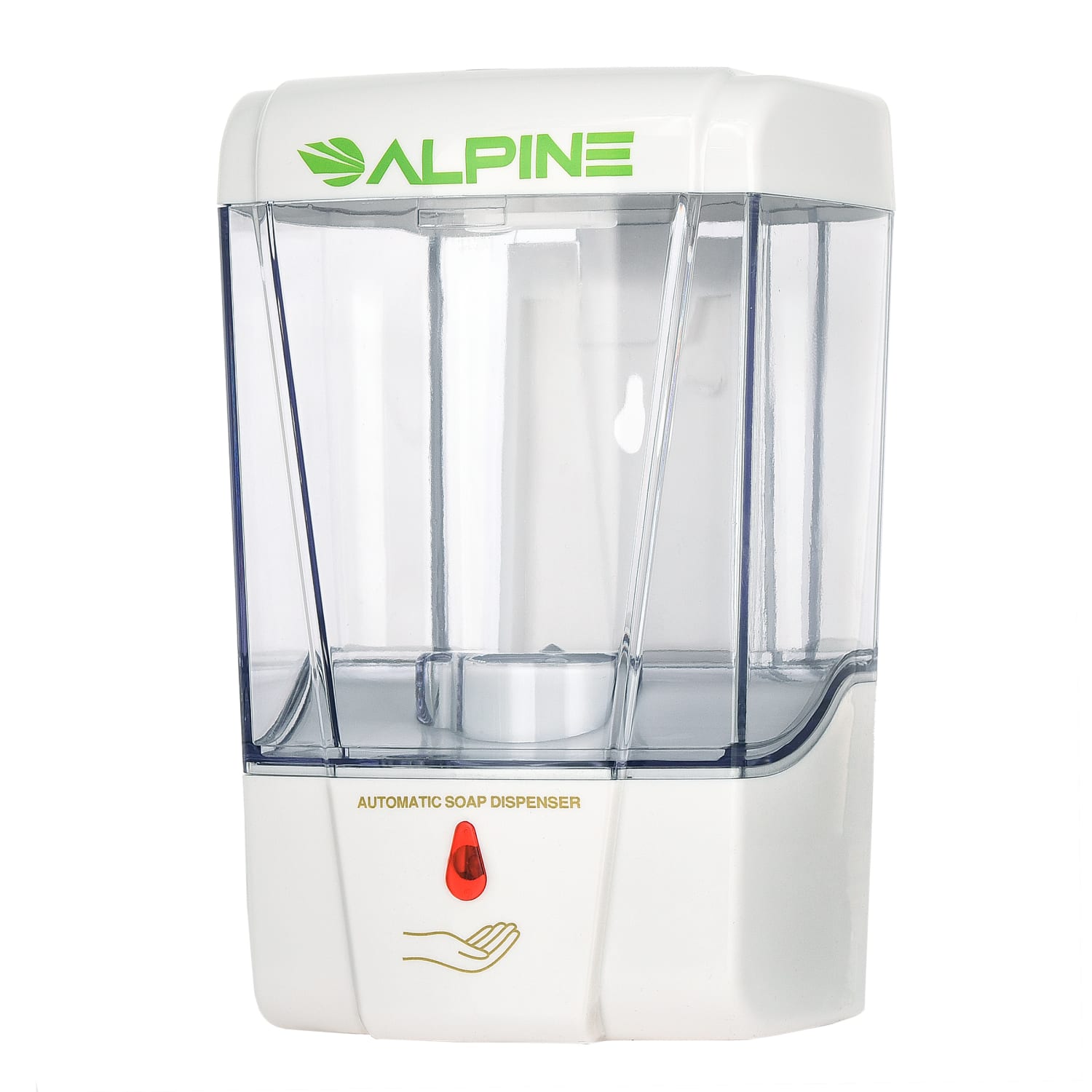 Alpine Commercial Automatic Touch-Free Liquid Soap And Gel Hand Sanitizer Dispensers, 700 mL, White, Pack Of 2 Dispensers - Image 3