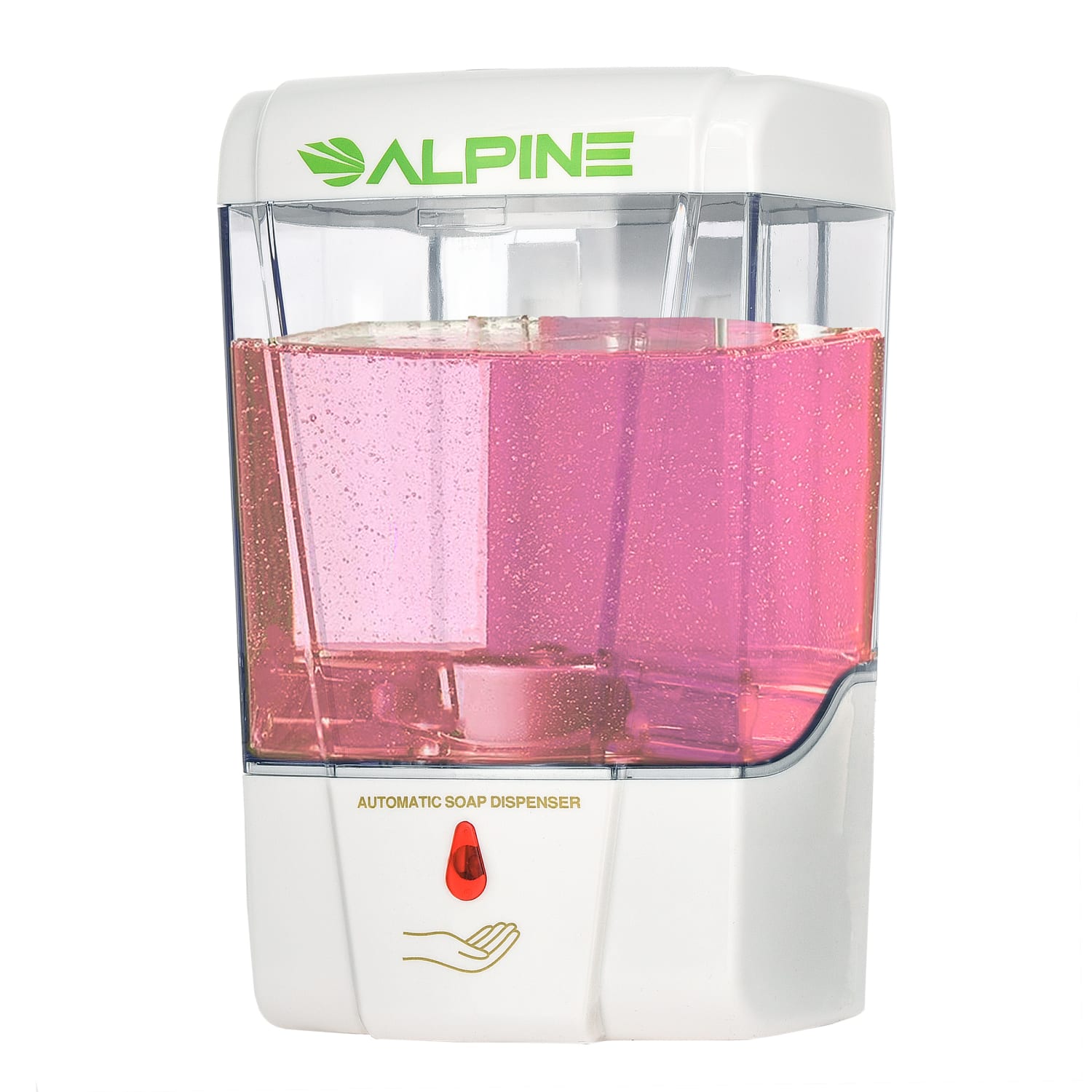 Alpine Commercial Automatic Touch-Free Liquid Soap And Gel Hand Sanitizer Dispensers, 700 mL, White, Pack Of 2 Dispensers - Image 4