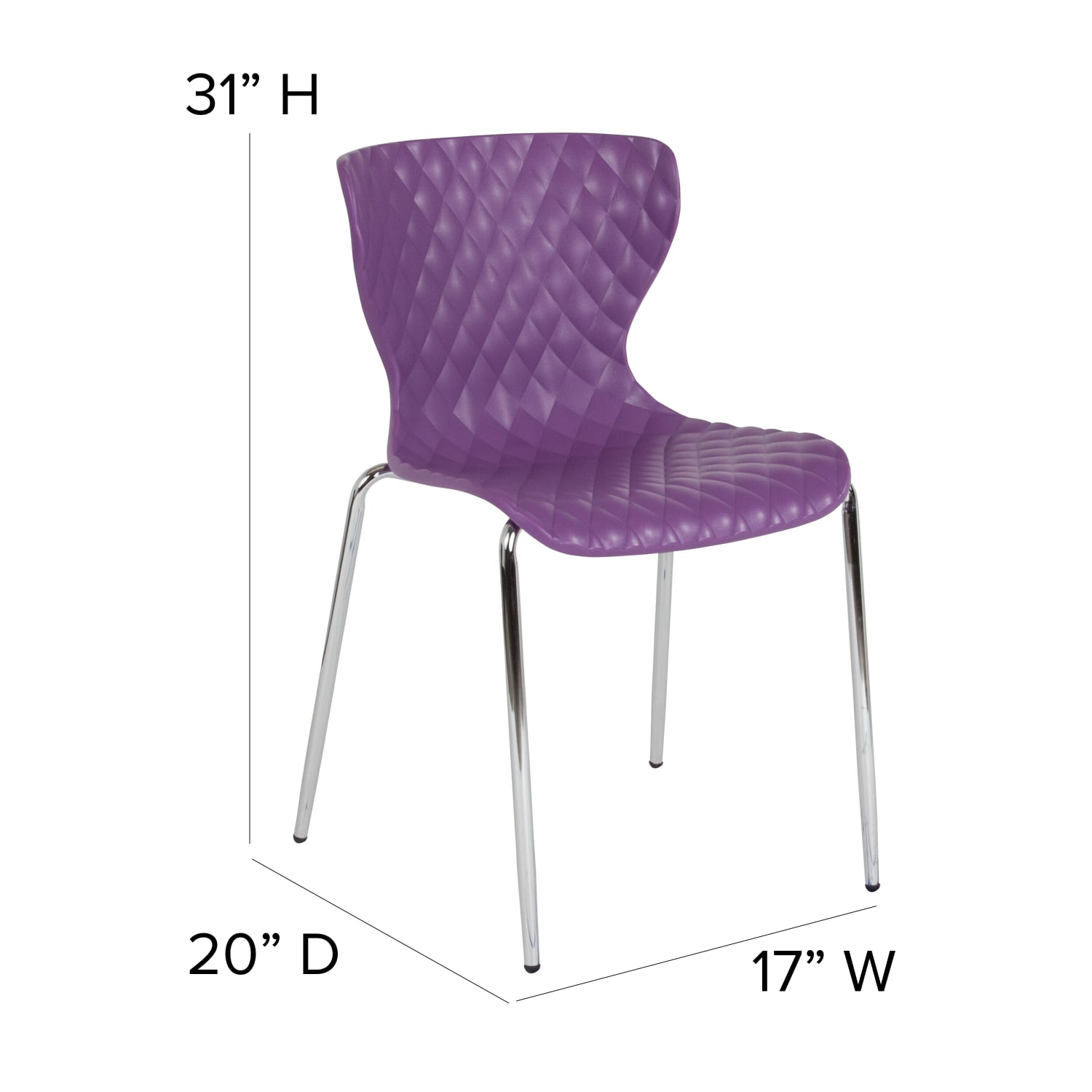 Flash Furniture Lowell Contemporary Design Plastic Stack Chair Purple PopularChairscom Flash Furniture Lowell Contemporary Design Plastic Stack Chair Purple PopularChairscom