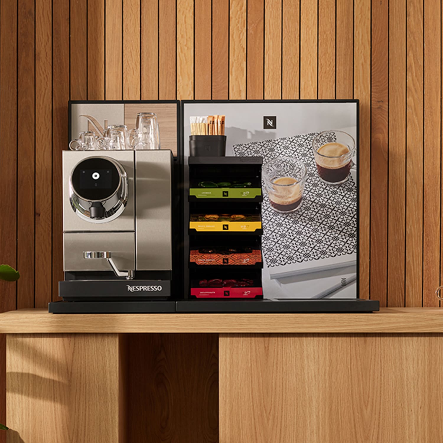 Nespresso B2B Capsule Dispenser, 16-1/2inH x 8-1/2inW x 8inD, Black - Image 4