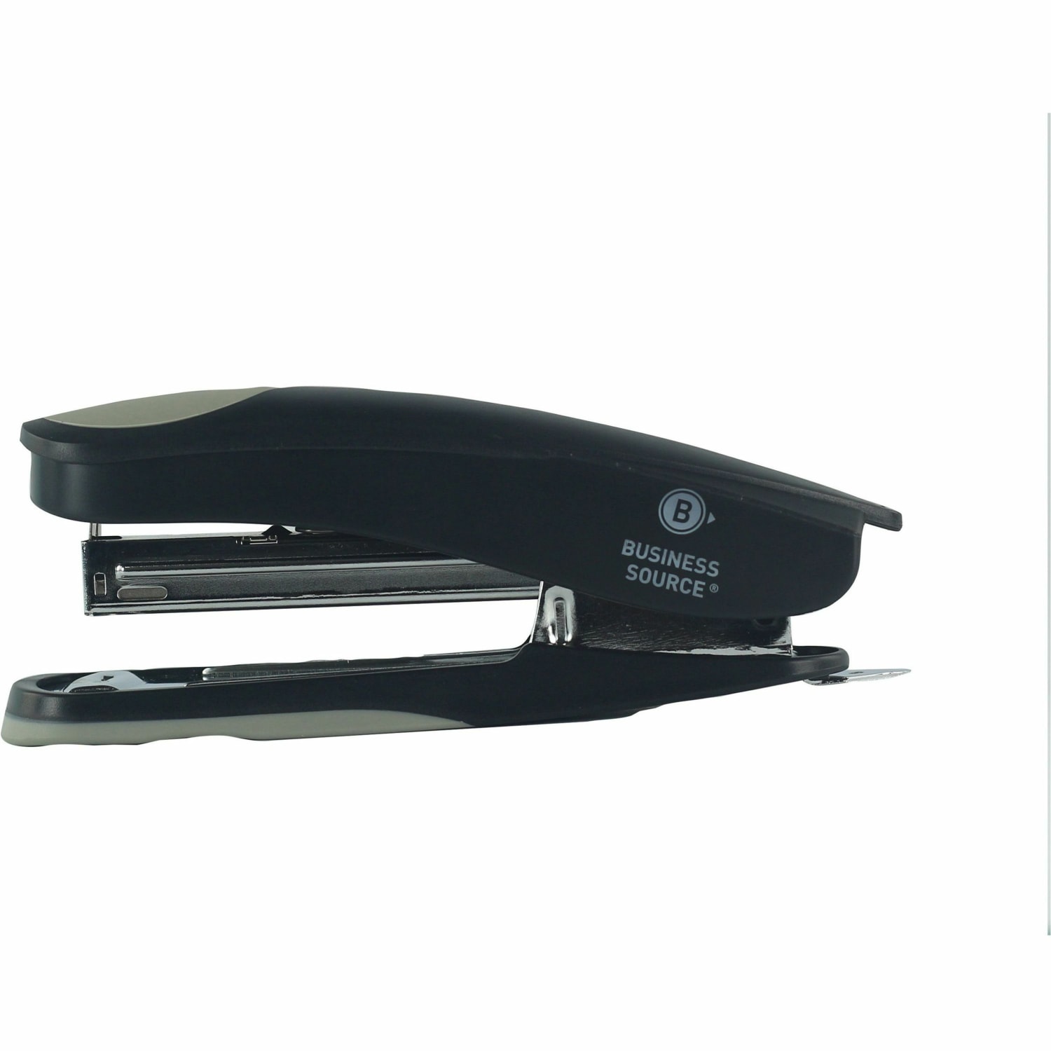 Business Source Dual Shot Full-strip Stapler - Staples Upto 20 Sheet of 20lb Paper - Holds Upto 210 Staple - Full Strip - Staple Size: 0.25in - Black - Plastic - 1 Each - Image 4