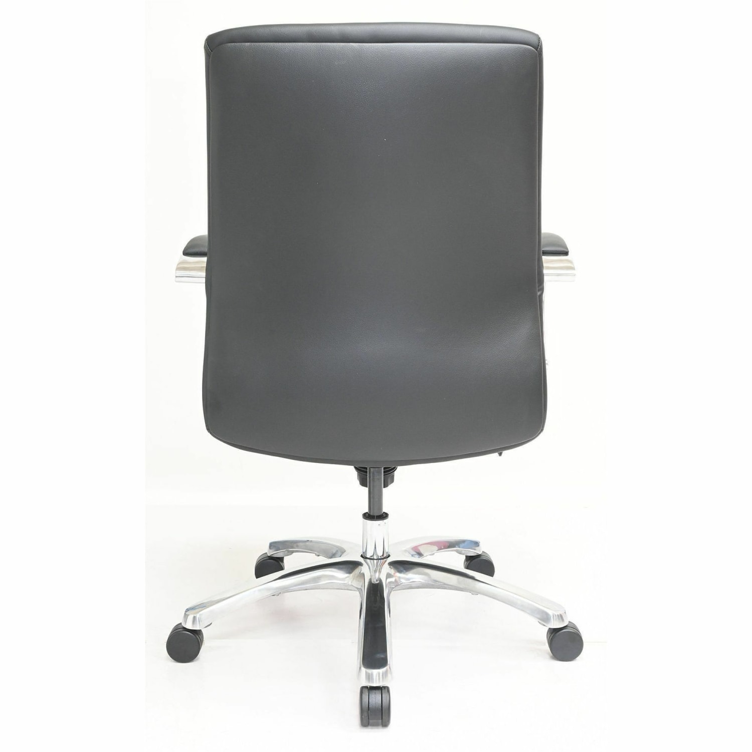 Lorell Pike Mid-Back Executive Chair - Mid Back - Black - Polyurethane - Armrest - 1 Each - Image 5