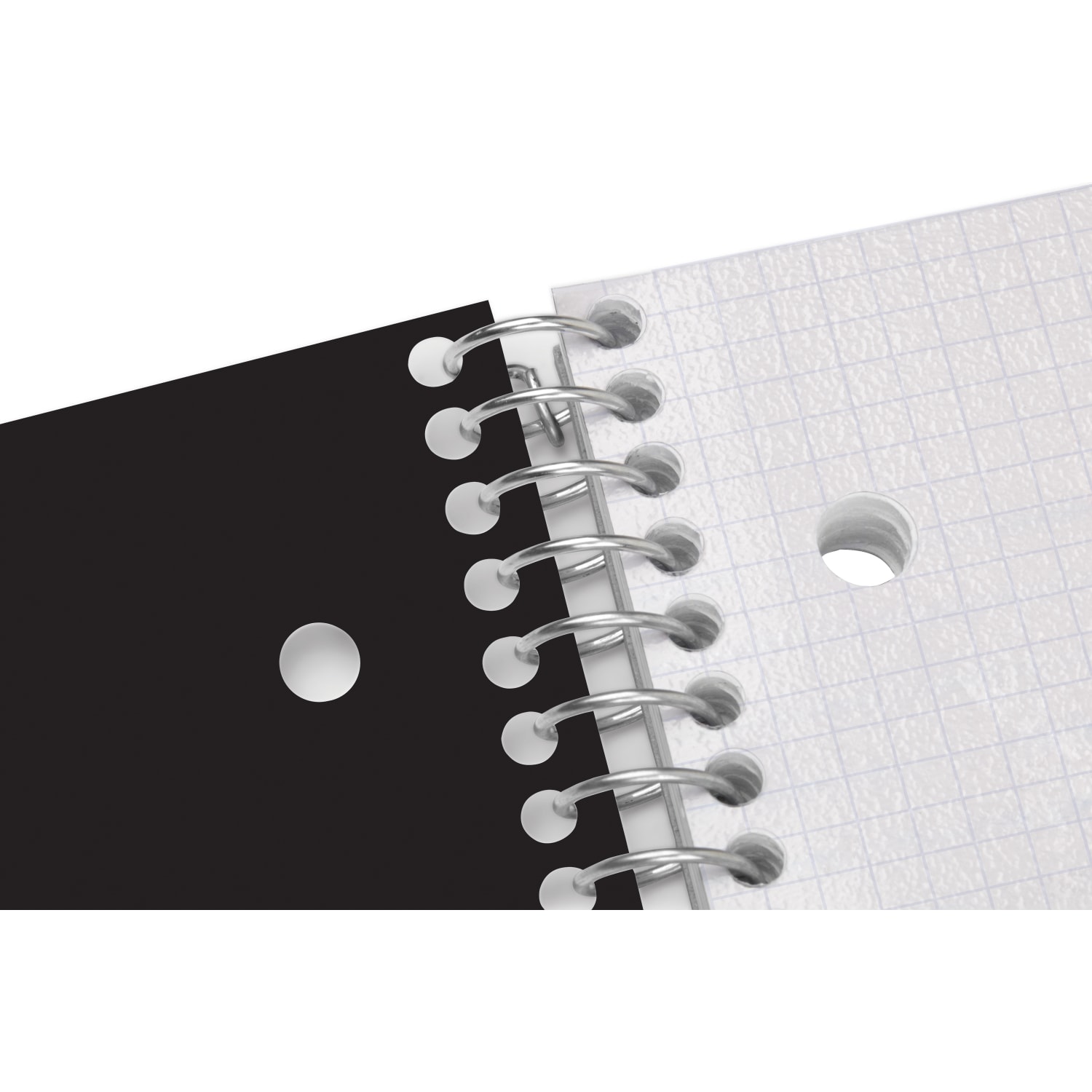 Office Depot Brand Stellar Poly Notebook, 8-1/2in x 11in, 1 Subject, Quadrille Ruled, 100 Sheets, Black - Image 4