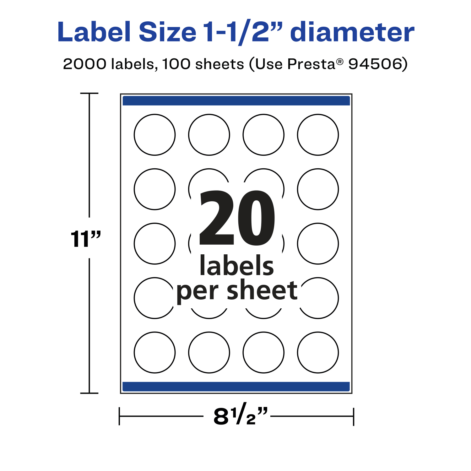 Avery Glossy Permanent Labels With Sure Feed, 94506-CGF100, Round, 1-1/2in Diameter, Clear, Pack Of 2,000 - Image 6