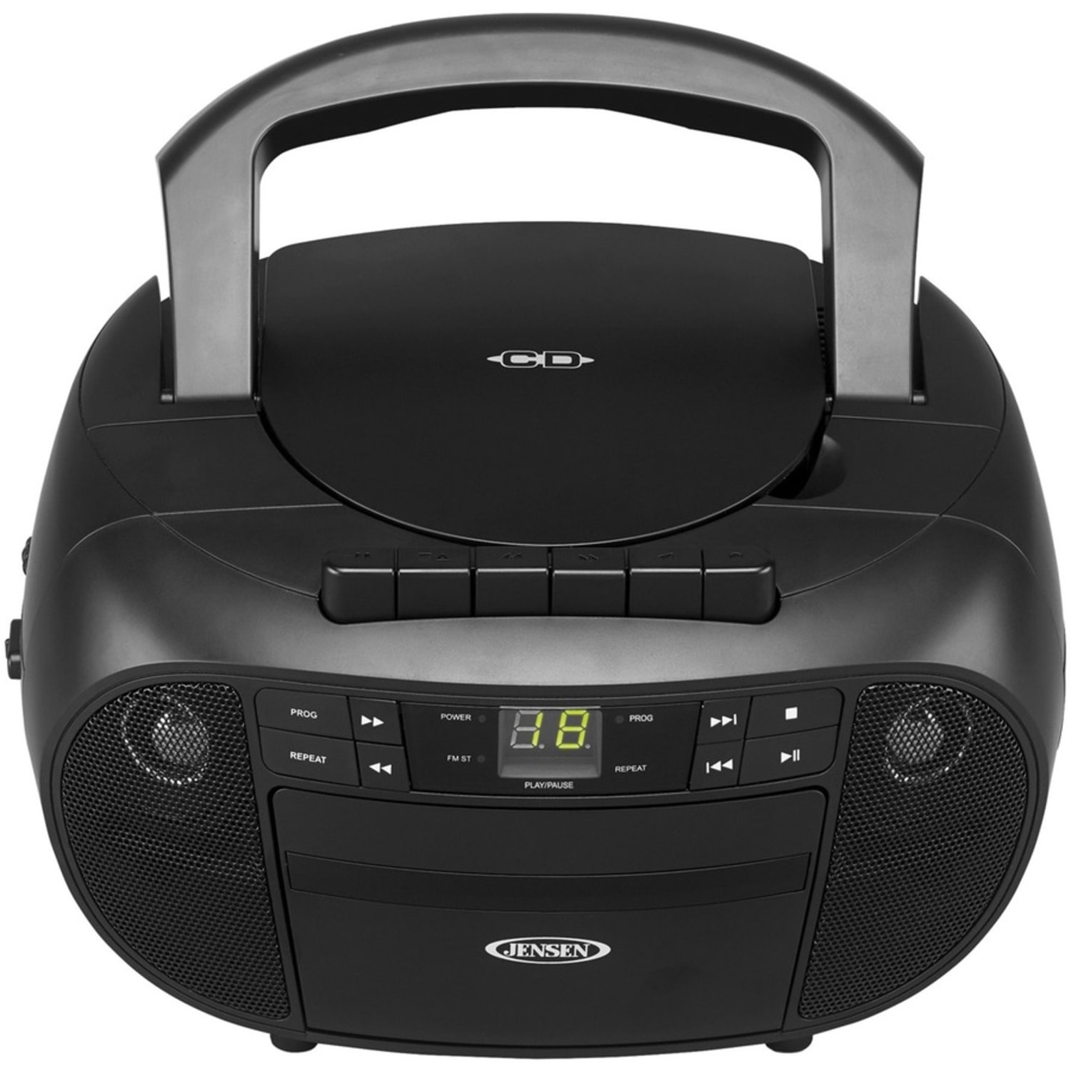 JENSEN CD-550 Portable Stereo Cassette Recorder & CD Player with AM/FM Radio - 1 x Disc Integrated Stereo Speaker - MP3, CD-DA - Auxiliary Input - Image 3
