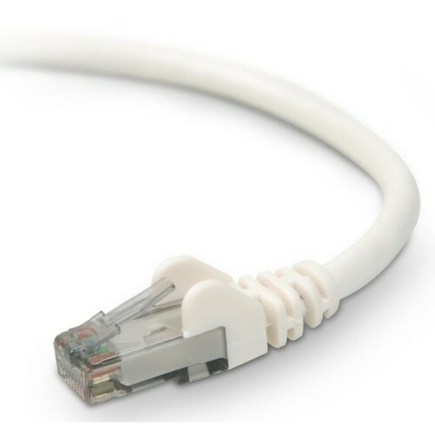 Belkin 1ft CAT6 Ethernet Patch Cable Snagless, RJ45, M/M, White - Patch cable - RJ-45 (M) to RJ-45 (M) - A3L98001WHTS