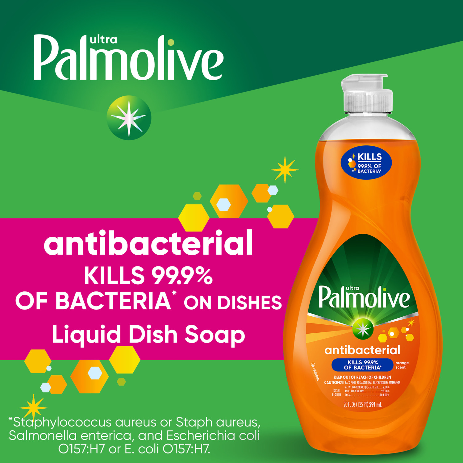 Palmolive Antibacterial Ultra Dish Soap Concentrate, 35.2 Oz, Orange, Carton Of 9 - Image 4