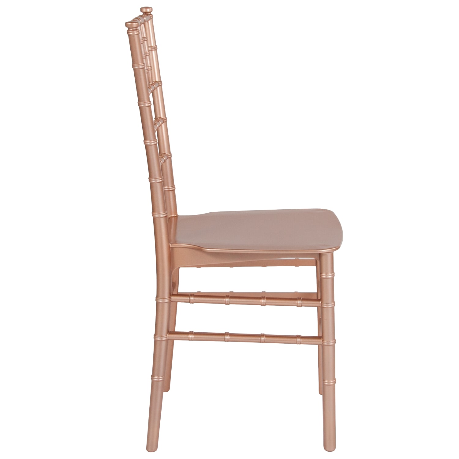 Flash Furniture HERCULES Series Resin Stackable Chiavari Chair, Rose Gold - Image 6