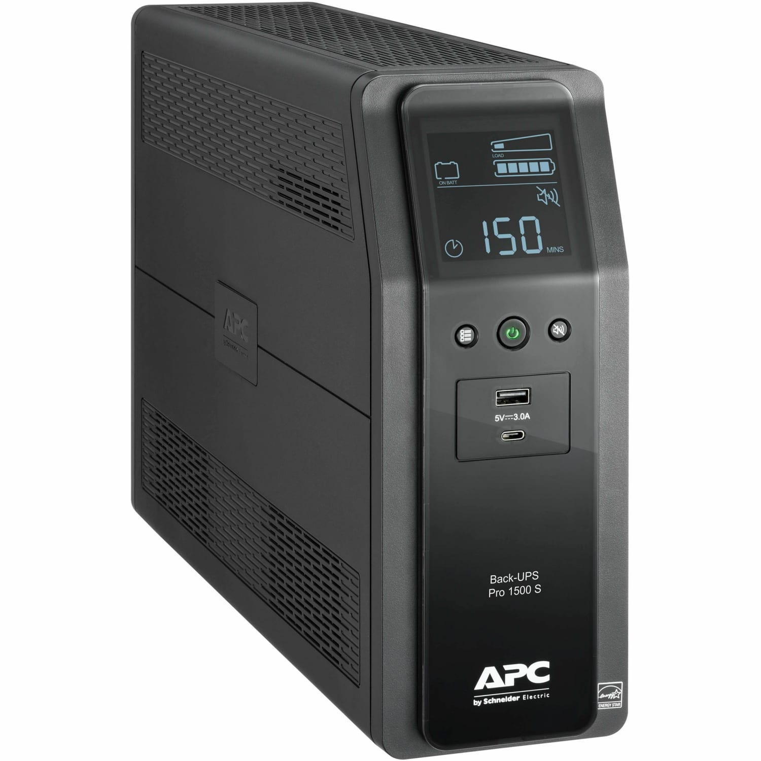 APC Back-UPS Pro 10-Outlet/2-USB 1,500-Volt-Ampere Battery Back-Up And Surge Protector, Black, APNBR1500MS2 - Image 4
