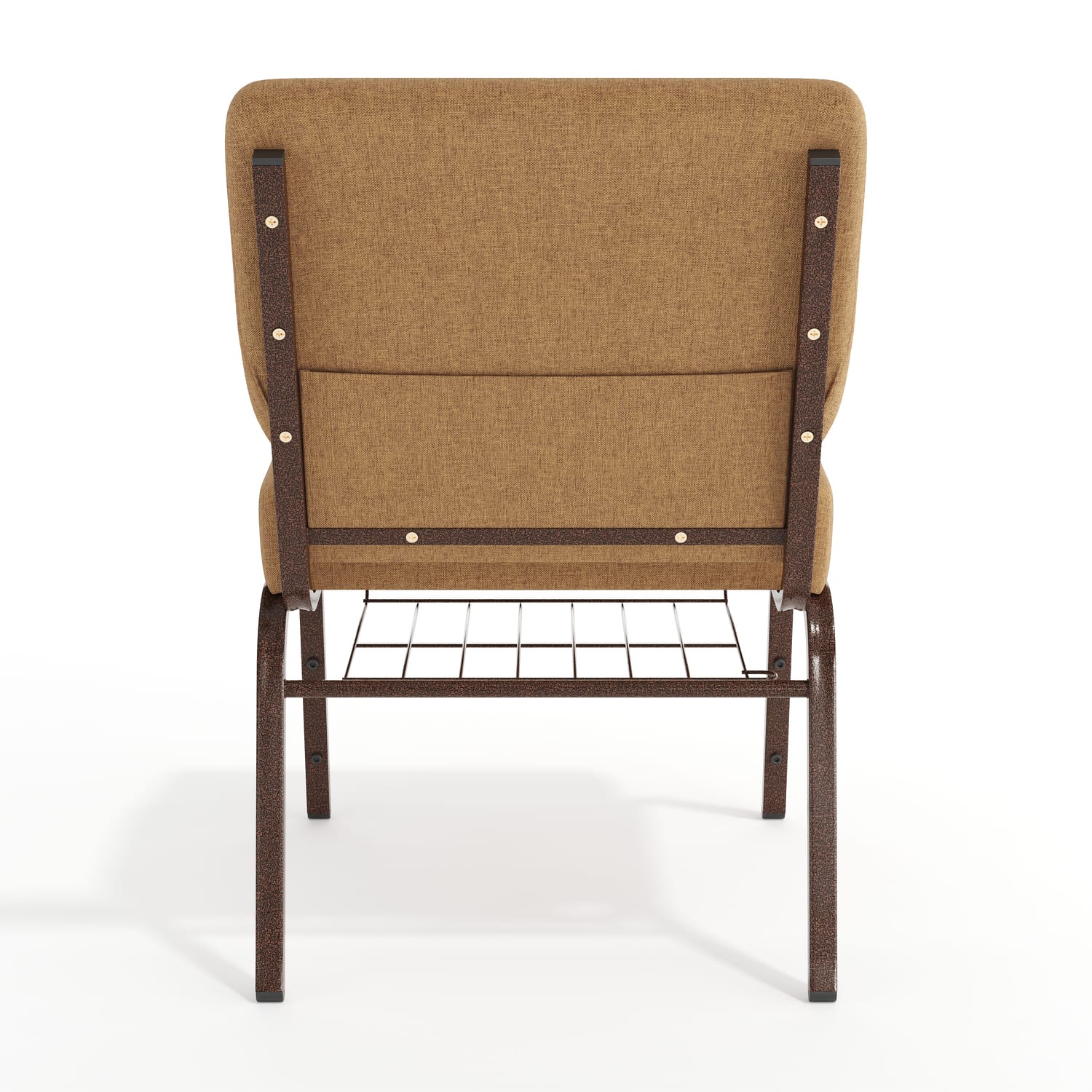 Flash Furniture HERCULES Series Church Chair With Book Rack, Caramel/Copper Vein - Image 9