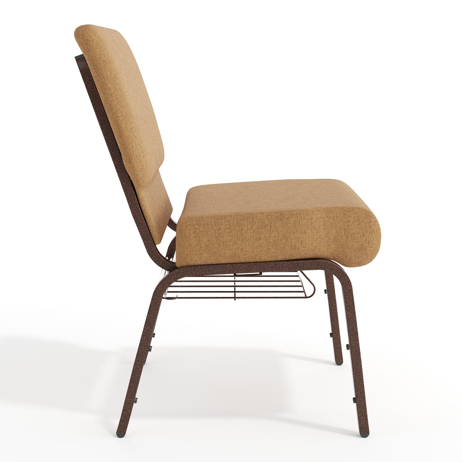 Flash Furniture HERCULES Series Church Chair With Book Rack, Caramel/Copper Vein - Image 10