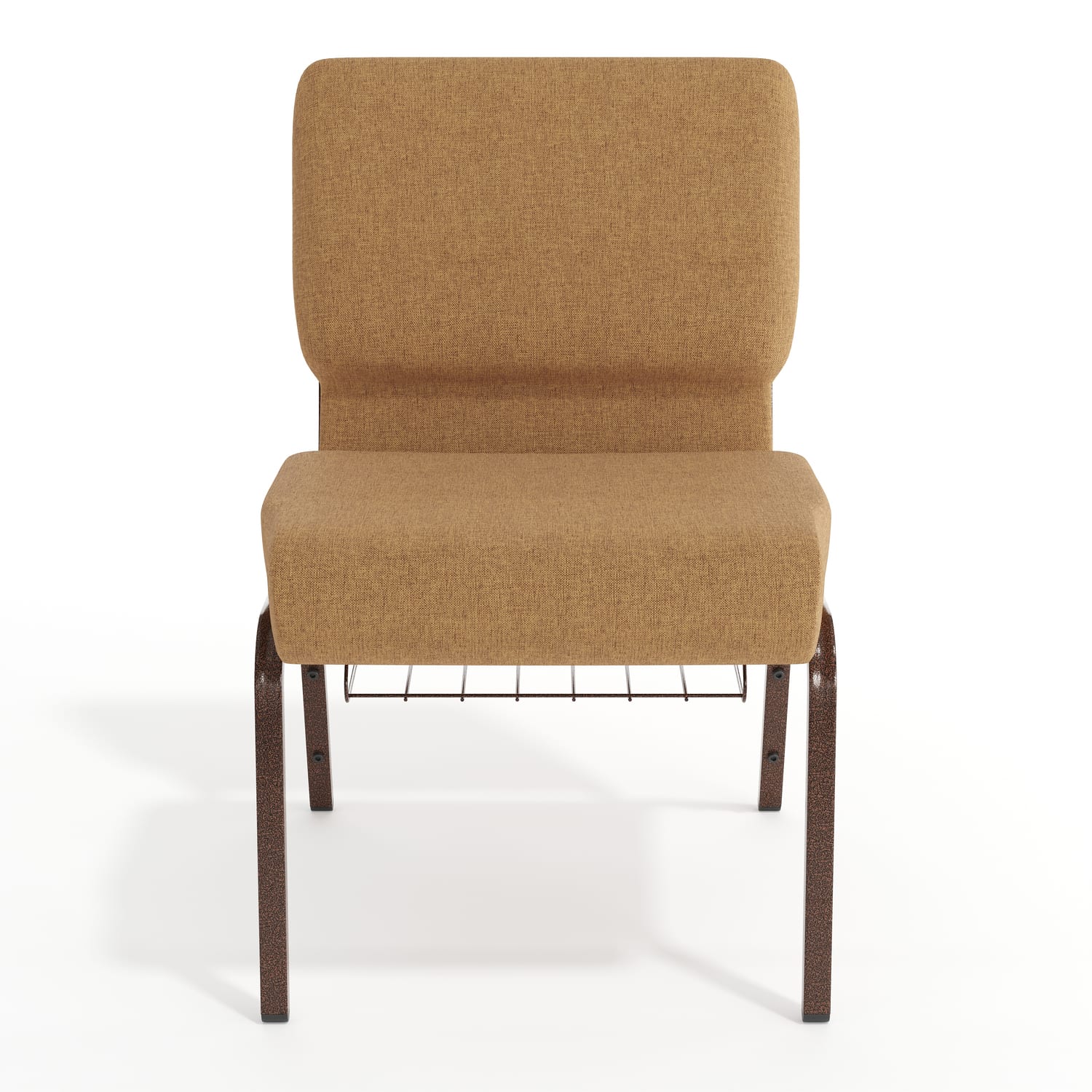 Flash Furniture HERCULES Series Church Chair With Book Rack, Caramel/Copper Vein - Image 11