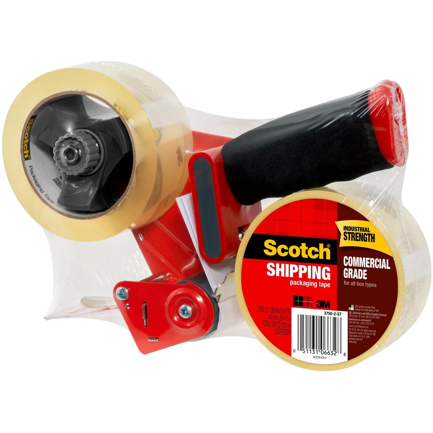 Scotch H180 Box Sealing Tape Dispenser, 2 Rolls of Tape Included - Image 3