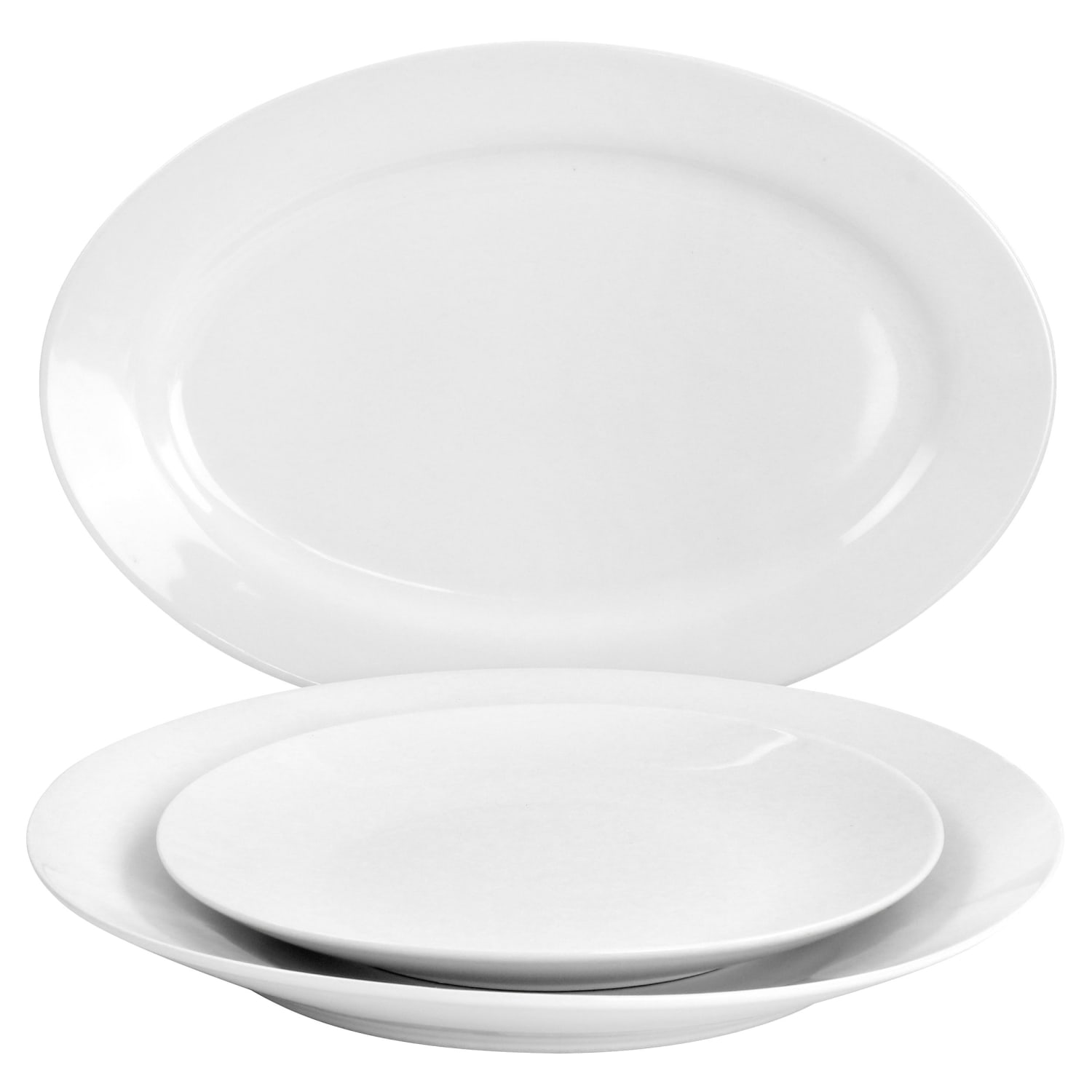Gibson Home Classic Pearl Fine Ceramic 39-Piece Dinnerware Combo Set, White - Image 3