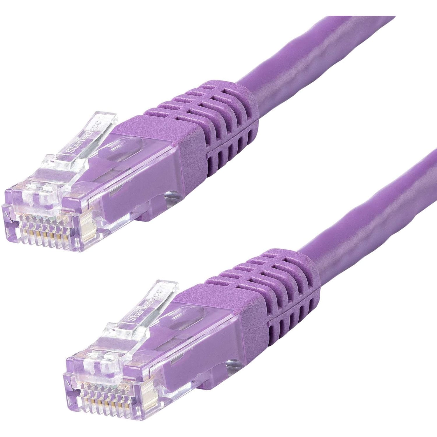 StarTech.com 50ft CAT6 Ethernet Cable - Purple Molded Gigabit CAT 6 Wire - 100W PoE RJ45 UTP 650MHz - C6PATCH50PL - Image 3