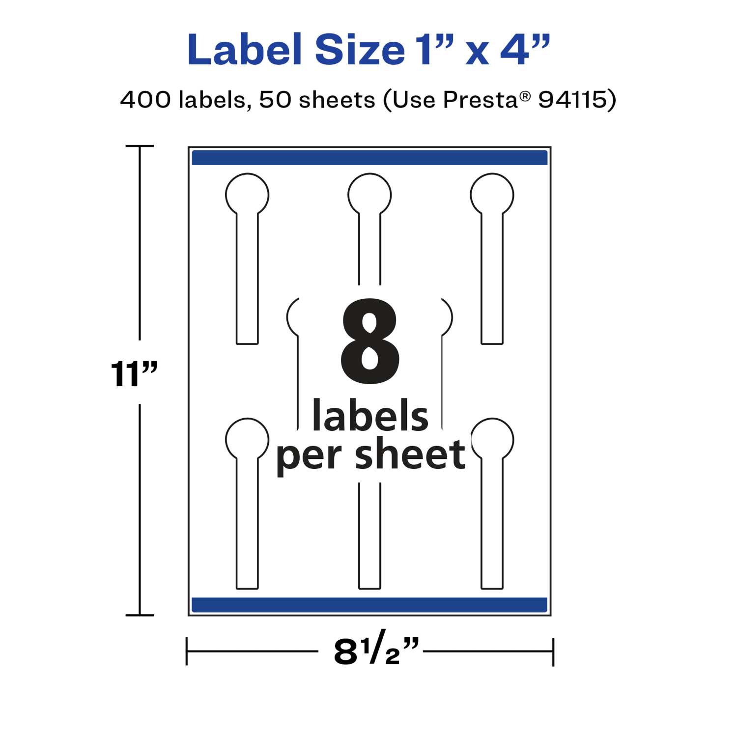 Avery Glossy Permanent Labels With Sure Feed, 94115-WGP50, Lollipop, 1in x 4in, White, Pack Of 400 - Image 6