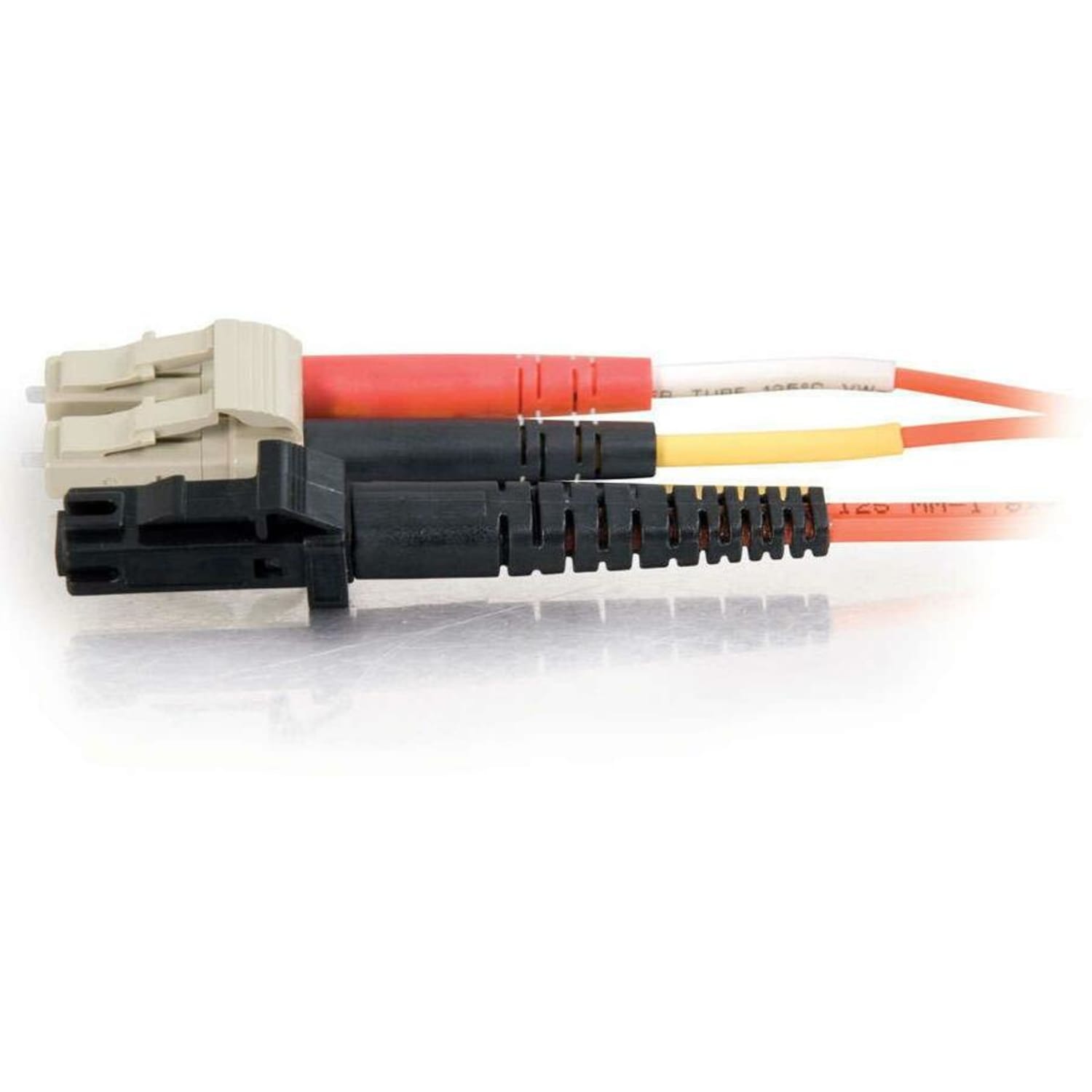 C2G-9m LC-MTRJ 62.5/125 OM1 Duplex Multimode PVC Fiber Optic Cable - Orange - Fiber Optic for Network Device - LC Male - MTRJ Male - 62.5/125 - Duplex Multimode - OM1 - 9m - Orange - Image 5
