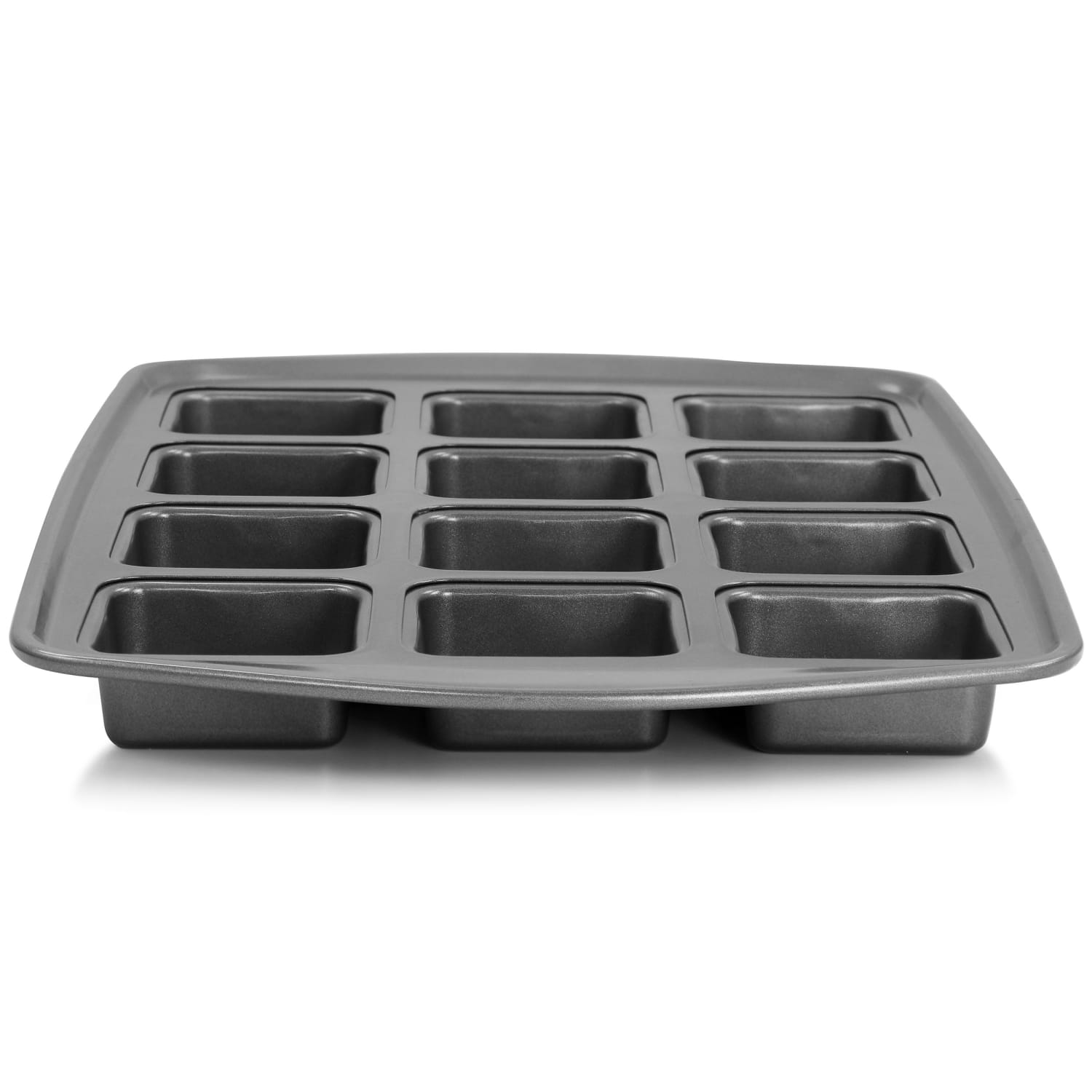 Gibson Bakers Friend 12-Cup Non-Stick Steel Brownie Pan, 1-1/4inH x 11-1/2inW x 17inD, Gray - Image 3