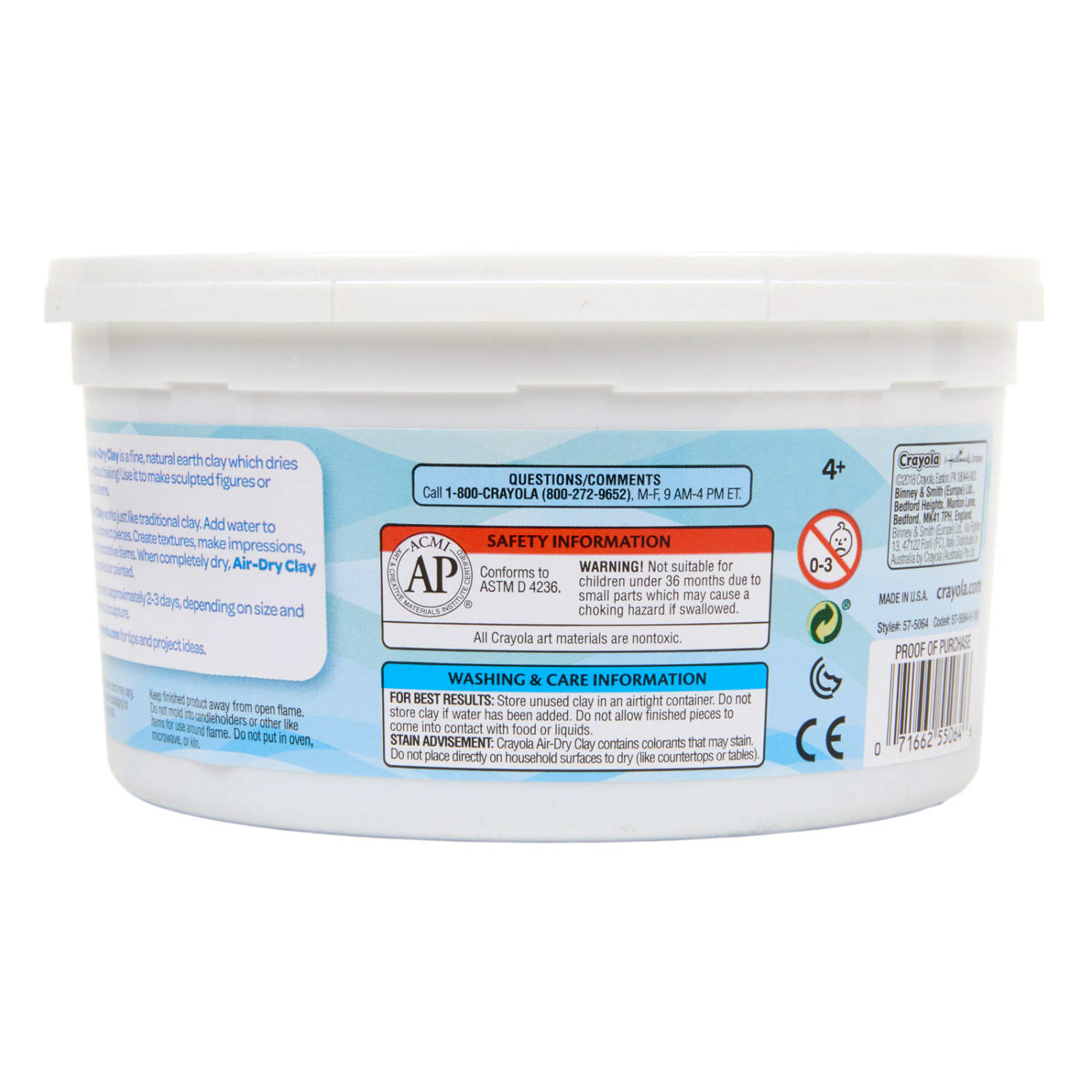 Crayola Air-Dry Clay, Terra Cotta, 2.5 lb Tub, Pack Of 4 - Image 3