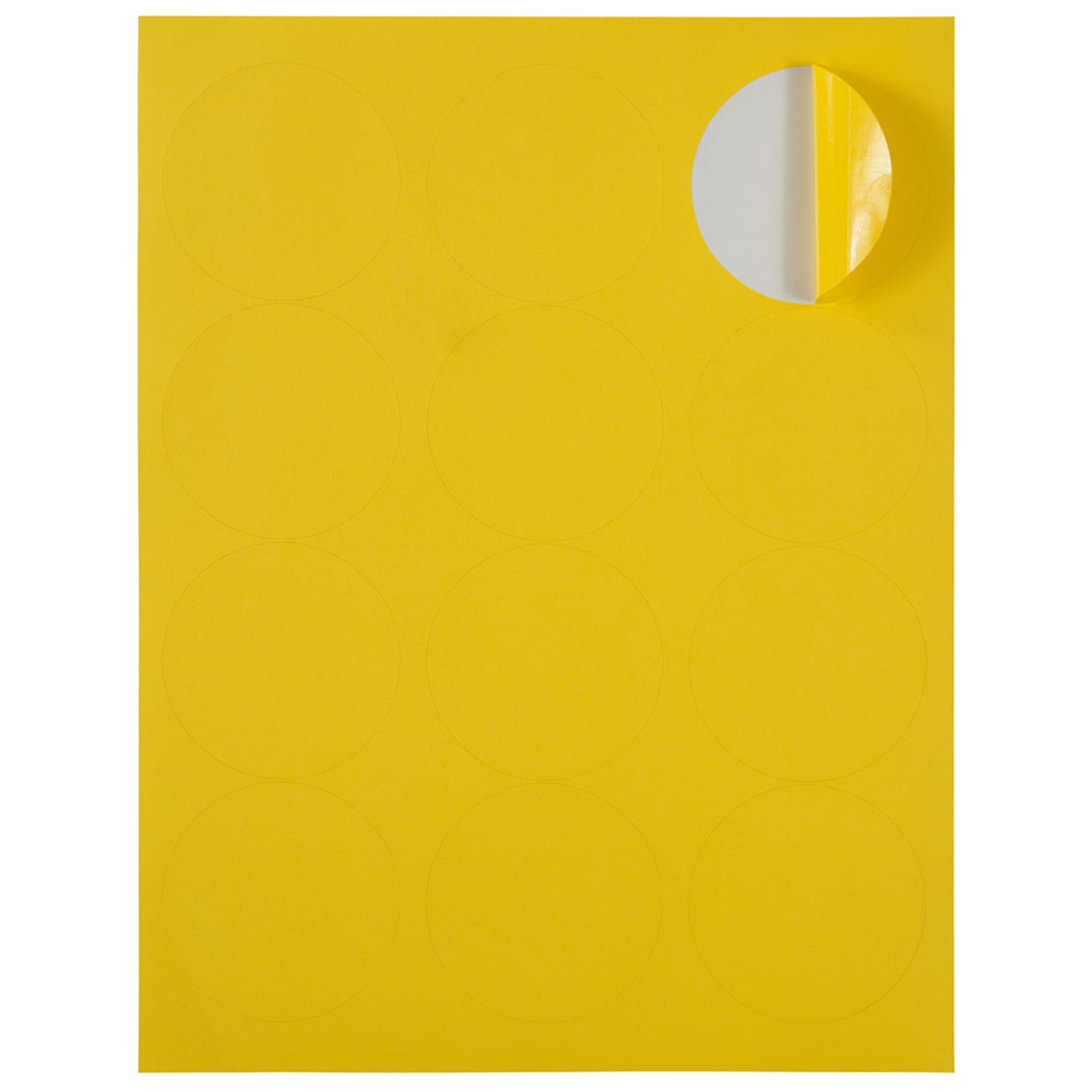 JAM Paper Circle Labels, 2-1/2in, Yellow, Pack Of 120 Labels - Image 4