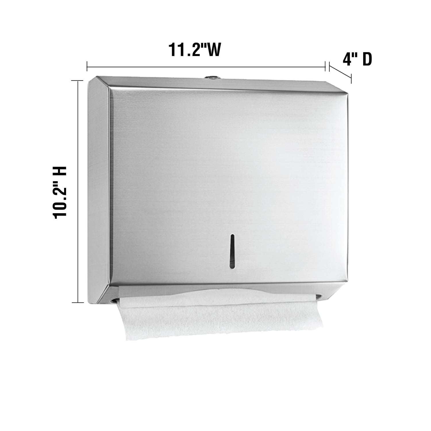 Alpine Industries Stainless Steel Multi-Fold/C-Fold Paper Towel Dispensers, Silver, Pack Of 2 Dispensers - Image 4
