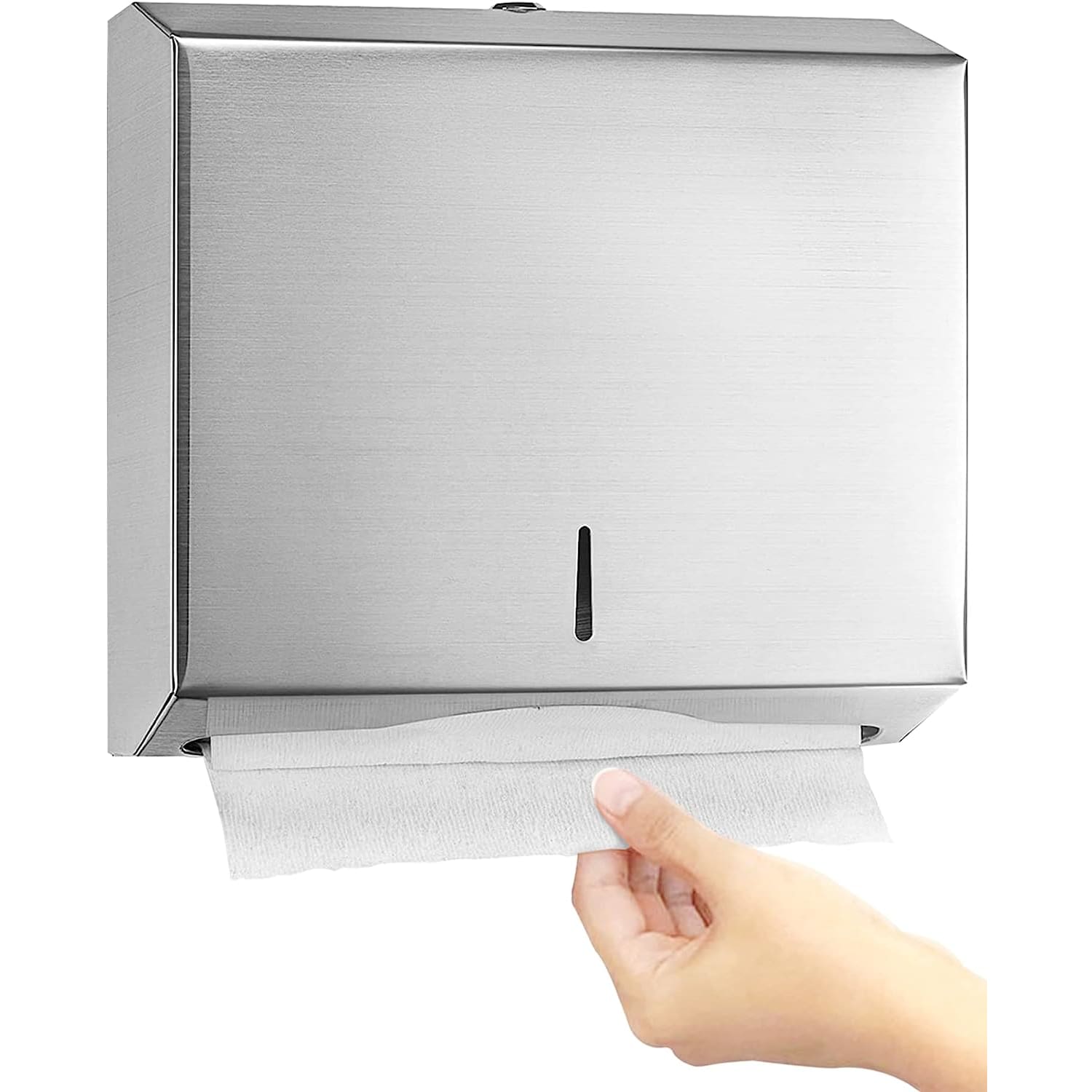 Alpine Industries Stainless Steel Multi-Fold/C-Fold Paper Towel Dispensers, Silver, Pack Of 2 Dispensers - Image 6