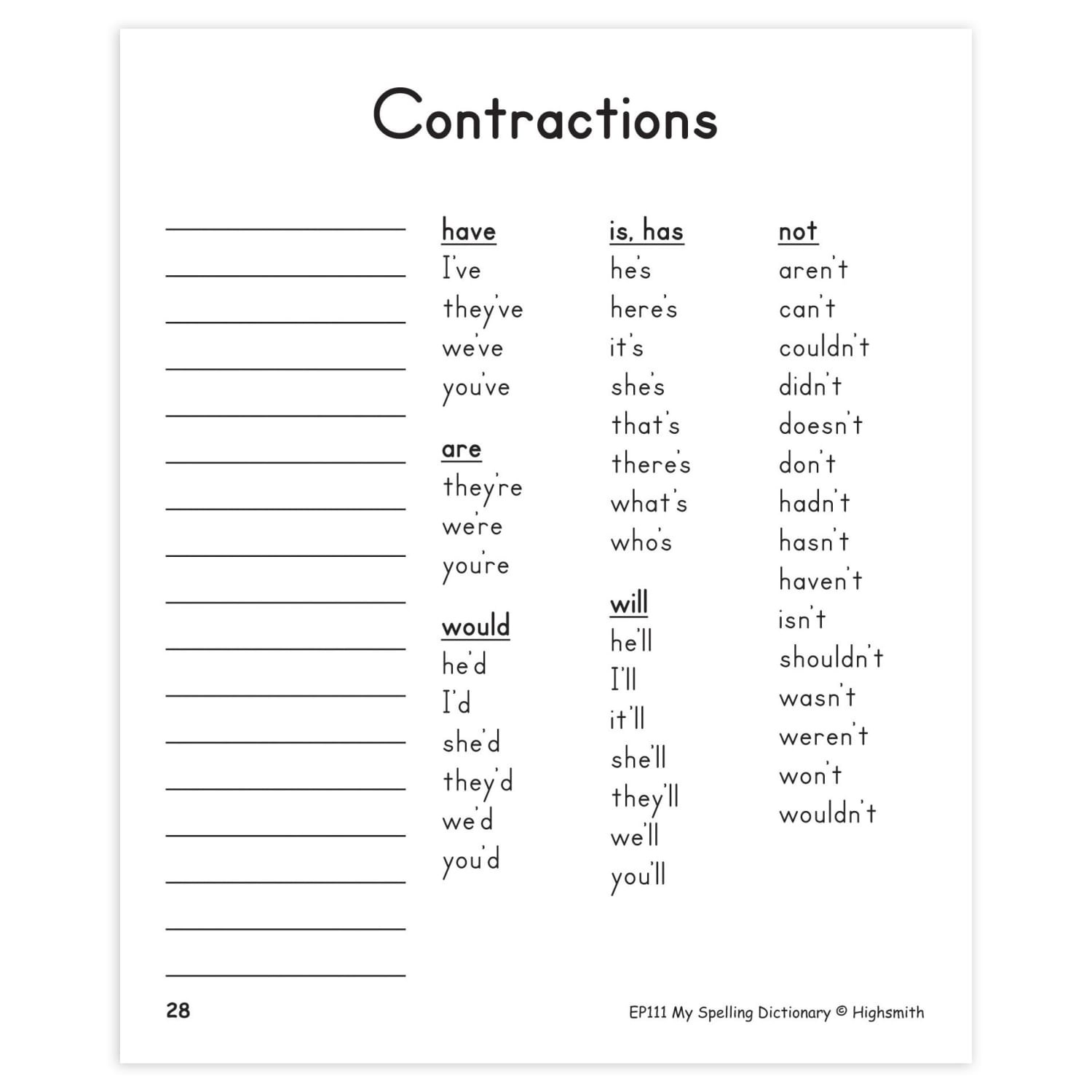 Edupress My Own Books My Spelling Dictionary Books, 7in x 8-1/2in, Single Subject, Unruled, 32 Sheets, White, Pack Of 6 Books - Image 6