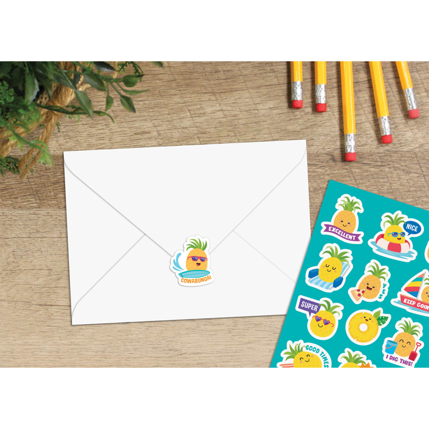 Teacher Created Resources Smelly Stickers, Pineapple, 120 Per Pack, Set Of 6 Packs - Image 5