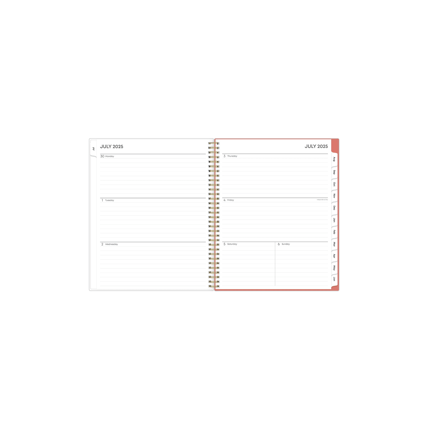 2025-2026 Blue Sky Cali Pink CYO Weekly/Monthly Academic Planning Calendar, 8-1/2in x 11in, July 2025 to June 2026, 130619-A - Image 3