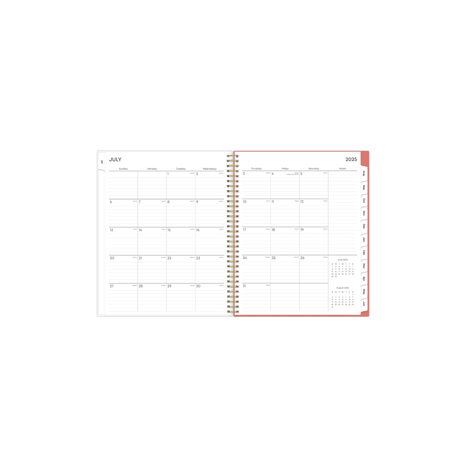 2025-2026 Blue Sky Cali Pink CYO Weekly/Monthly Academic Planning Calendar, 8-1/2in x 11in, July 2025 to June 2026, 130619-A - Image 4