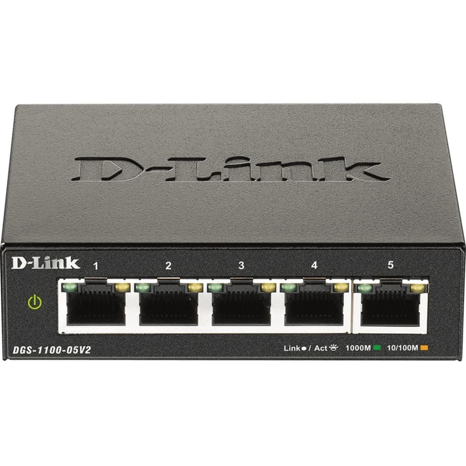 D-Link DGS-1100-05V2 Ethernet Switch - 5 Ports - Manageable - Gigabit Ethernet - 1000Base-T - 2 Layer Supported - DGS110005V2