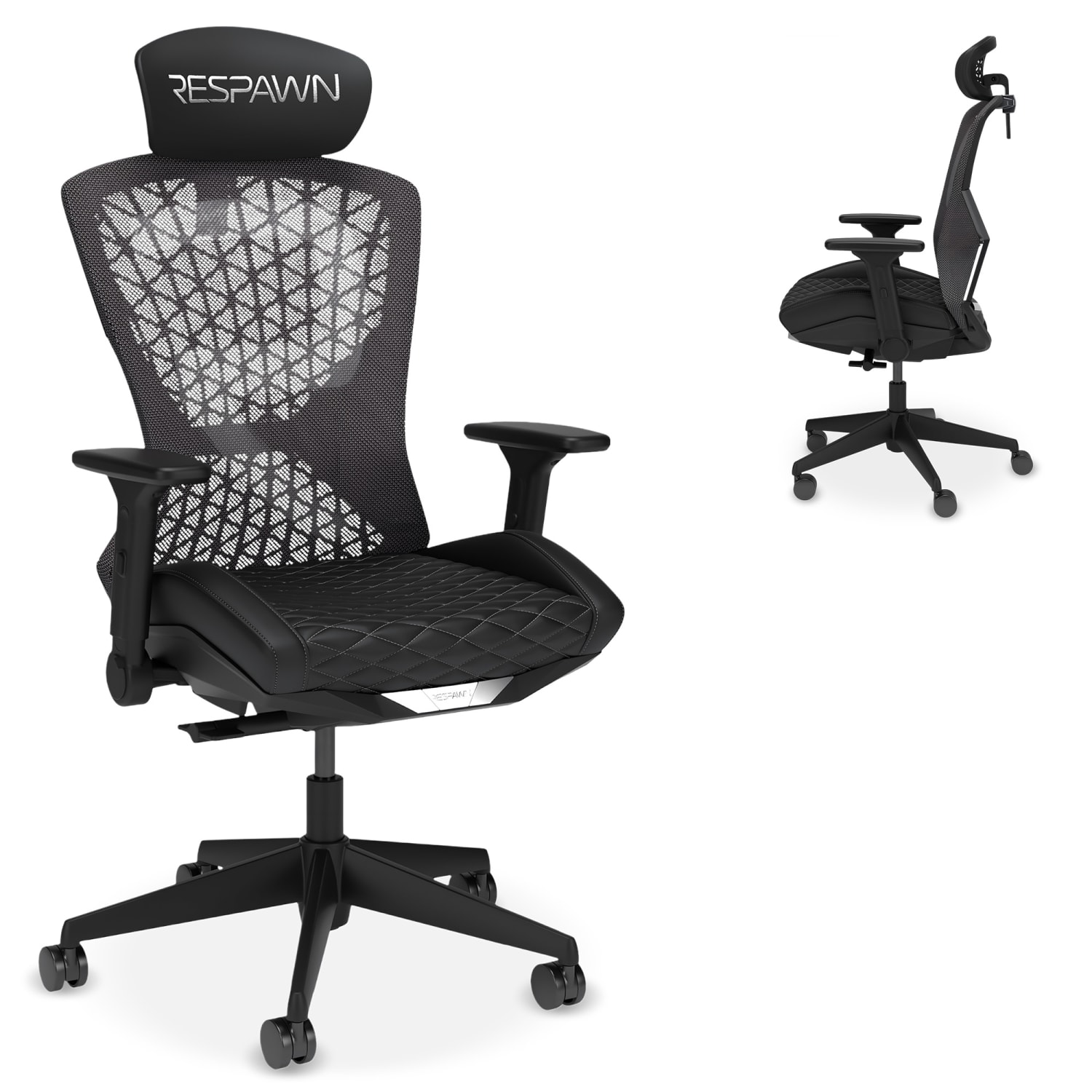 RESPAWN SPIRE Ergonomic Mesh Office Gaming Chair, Stealth Black, RSPSGMB07STEALTH