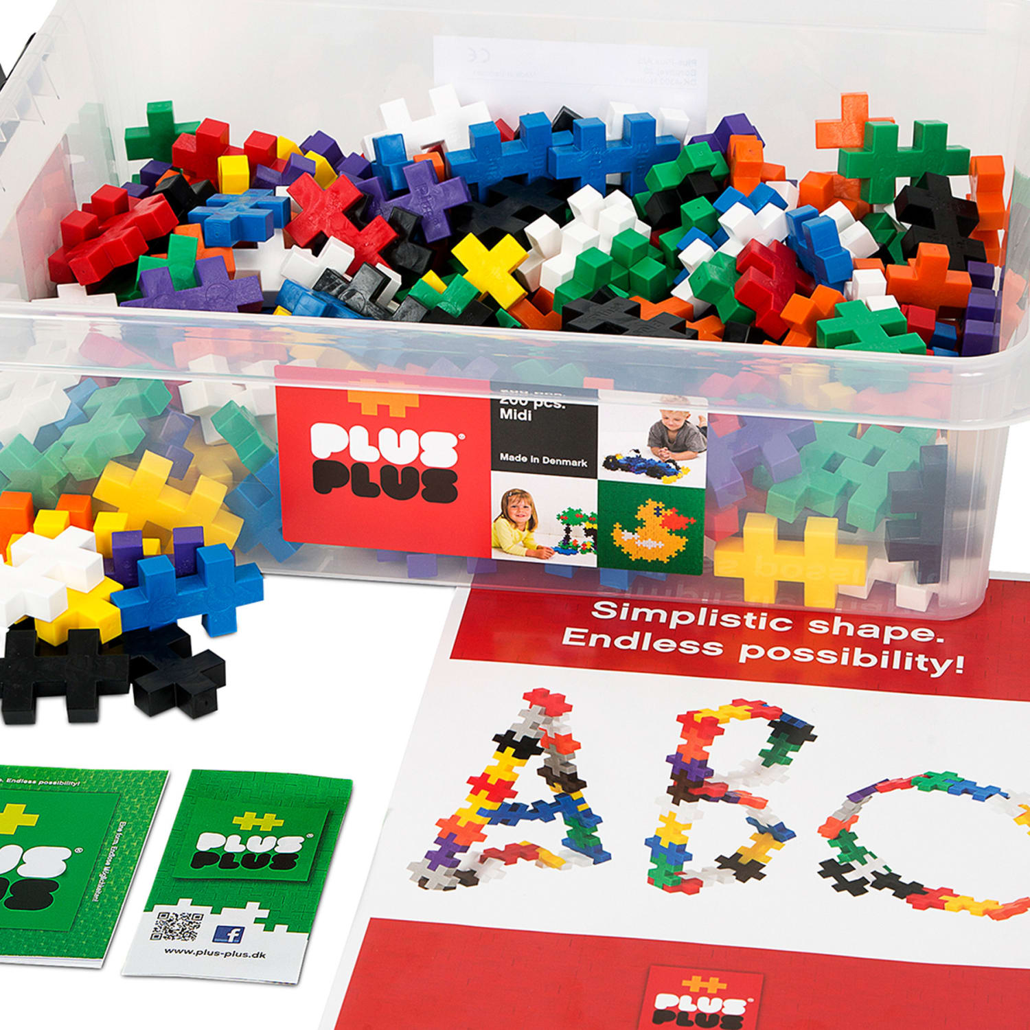 Plus-Plus Building Blocks Big Basic Mix, 200-Piece Tub - Image 3