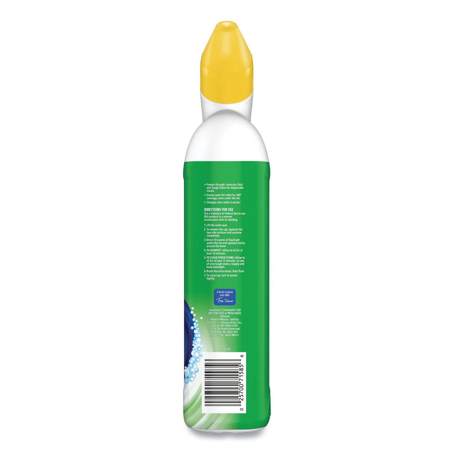 Scrubbing Bubbles Power Stain Destroyer Toilet Bowl Disinfectant, Rainshower Scent, 24 oz Bottle, 6/Carton - Image 6